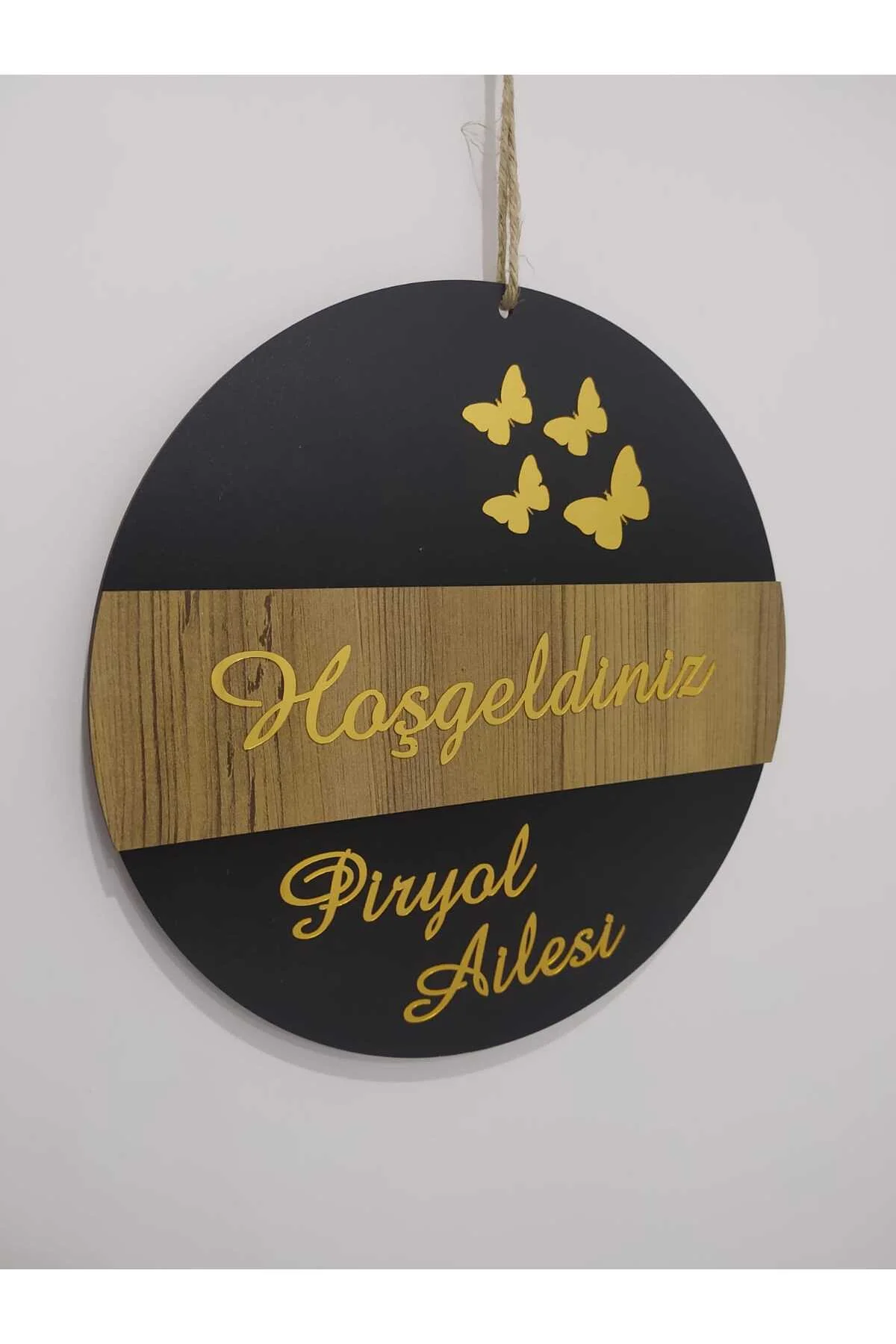 kişiye özel ayna pleksi aile kapı süsü hoşgeldiniz yazılı - Ceylin Hobi Hediyelik Görsel 3