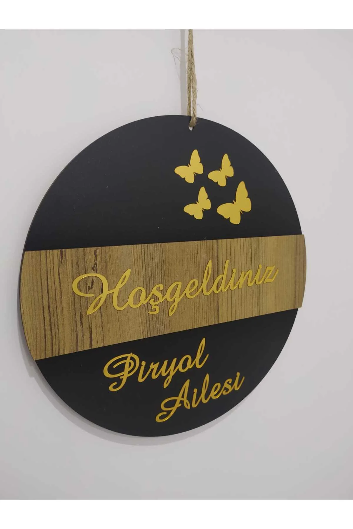 kişiye özel ayna pleksi aile kapı süsü hoşgeldiniz yazılı - Ceylin Hobi Hediyelik Görsel 2