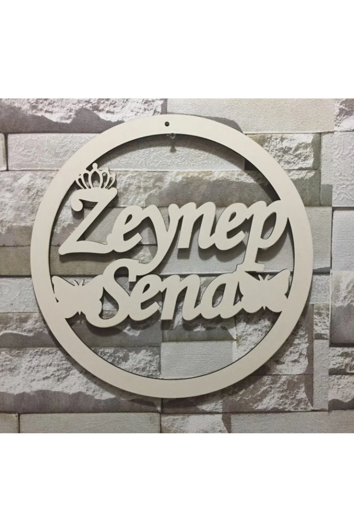 30 cm AHŞAP İSME ÖZEL KAPI SÜSÜ 3mm KALINLIK