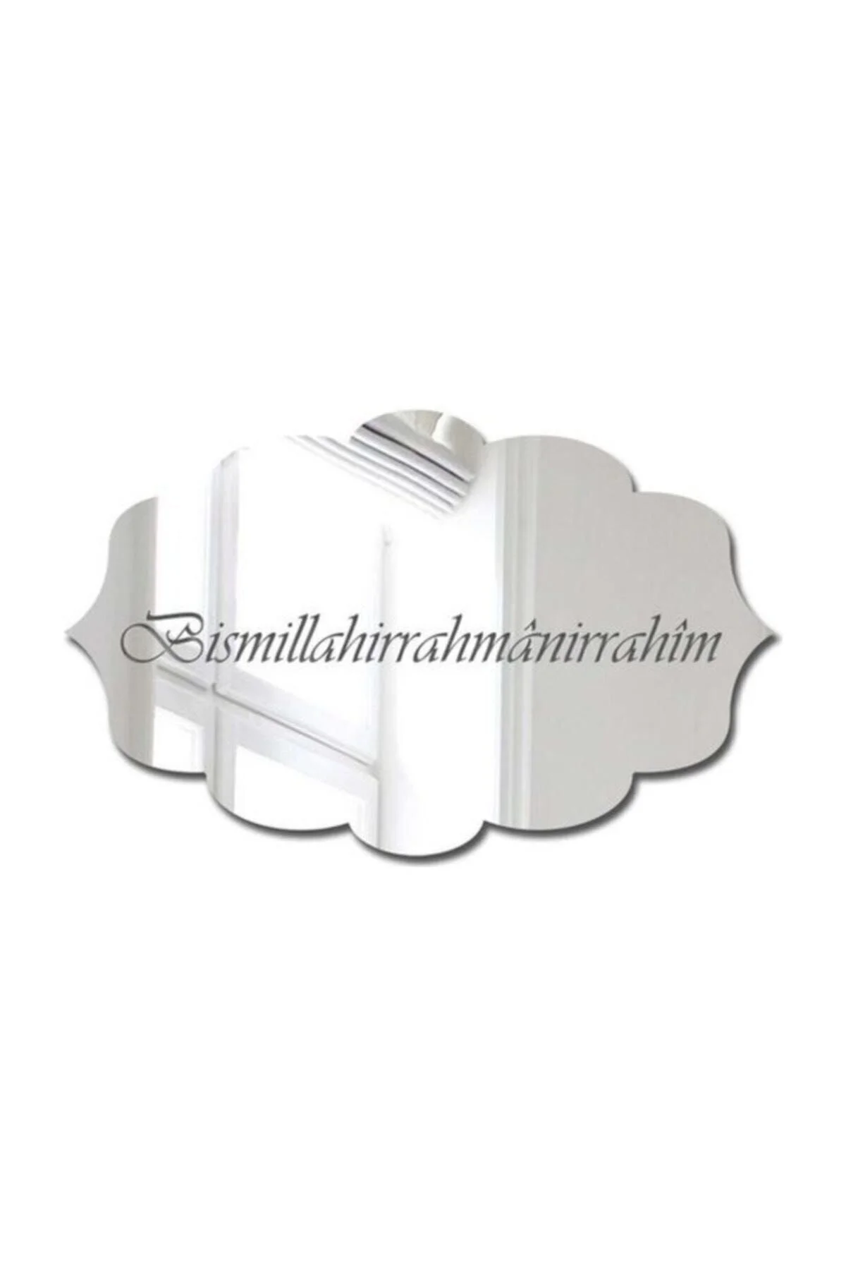 Besmele Pleksi Kapı Süsü Krom Ayna - Kks1 - 3D Görsel 2