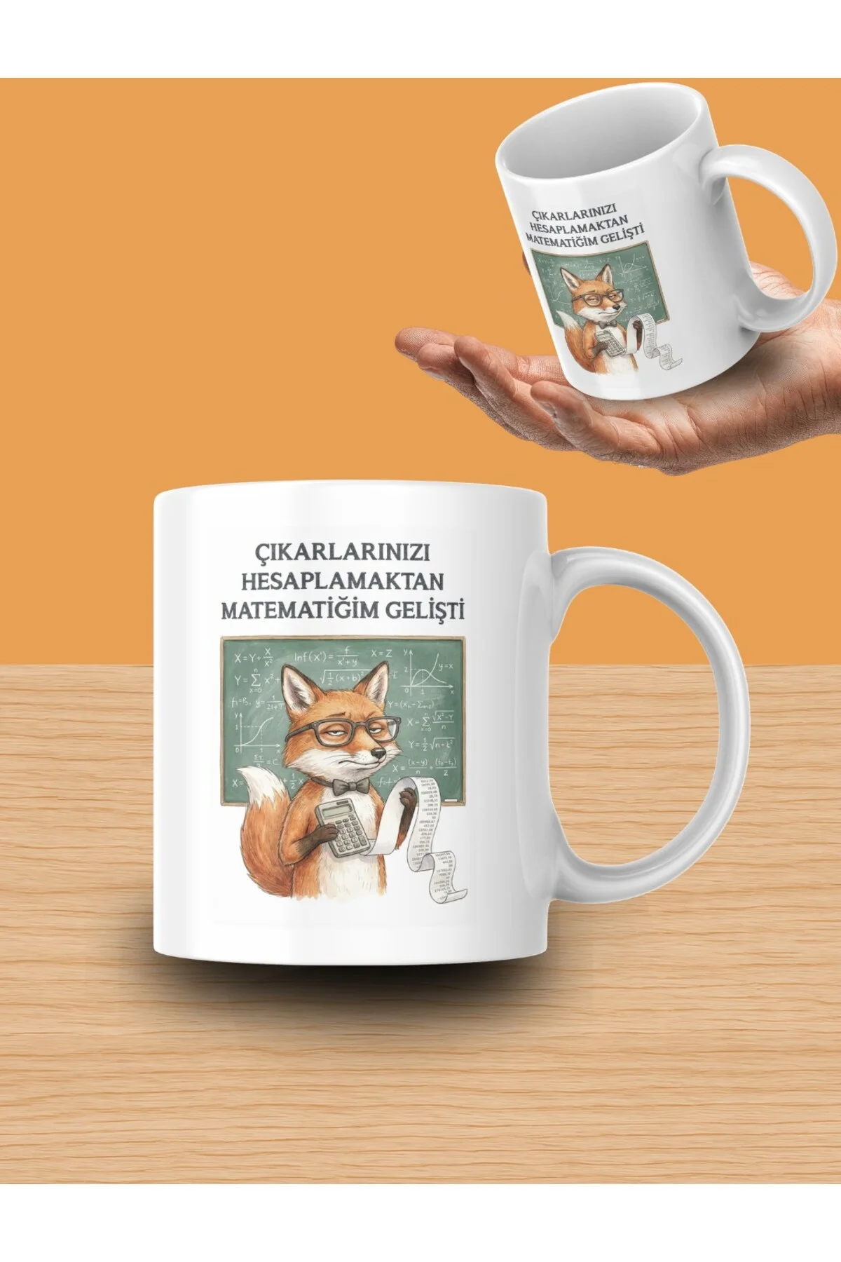 "Çıkarlarınızı Hesaplamaktan Matematiğim Gelişti" Yazılı Kupa Bardak