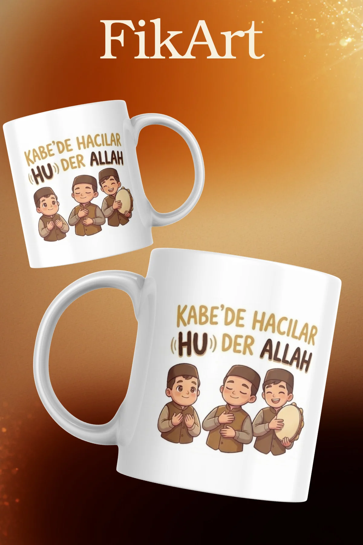 Kabede hacılar hu der Allah ilahisi kupa Bardak