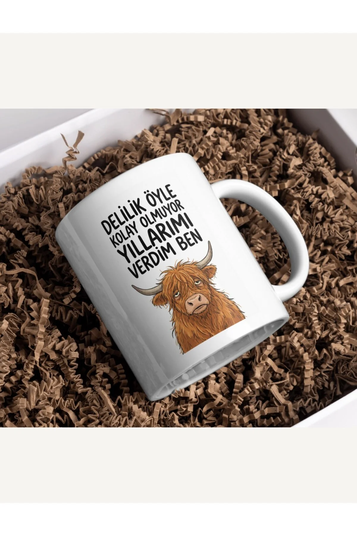 "Delilik Öyle Kolay Olmuyor Yıllarımı Verdim" Esprili İnek Kupa