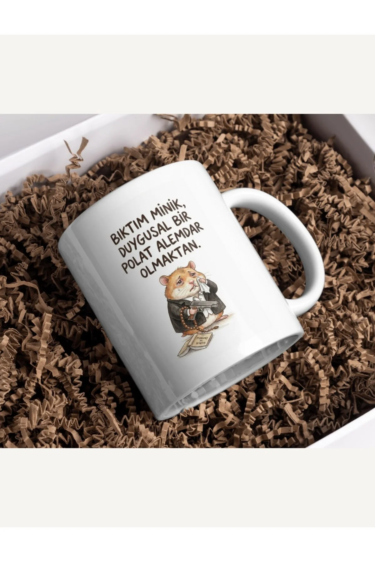 "Duygusal Bir Polat Alemdar" Esprili Hamster Tasarım Kupa