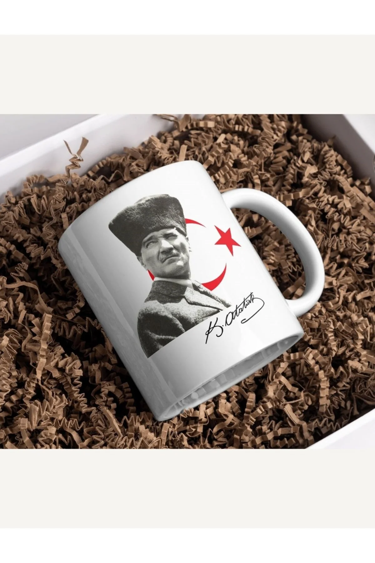 Atatürk Tasarımlı Ay Yıldızlı Kupa Bardak
