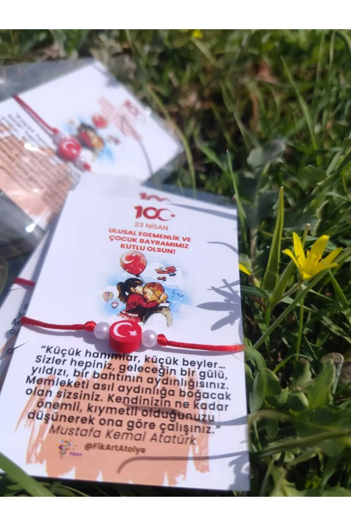 23 Nisan Tebrik Kartlı Bileklik 1 Adet