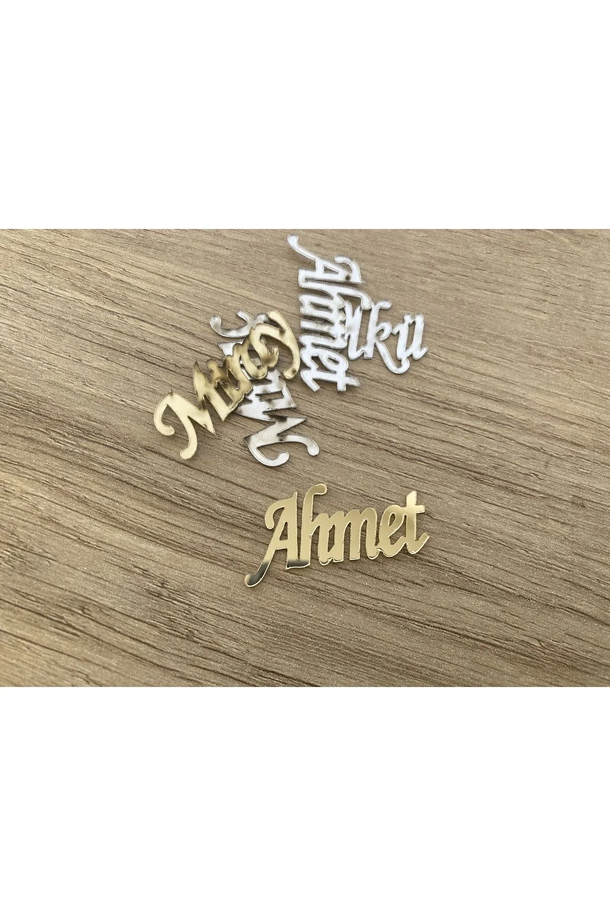 20 ADET PLEKSİ KÜÇÜK İSİM EBAT 4x2 cm