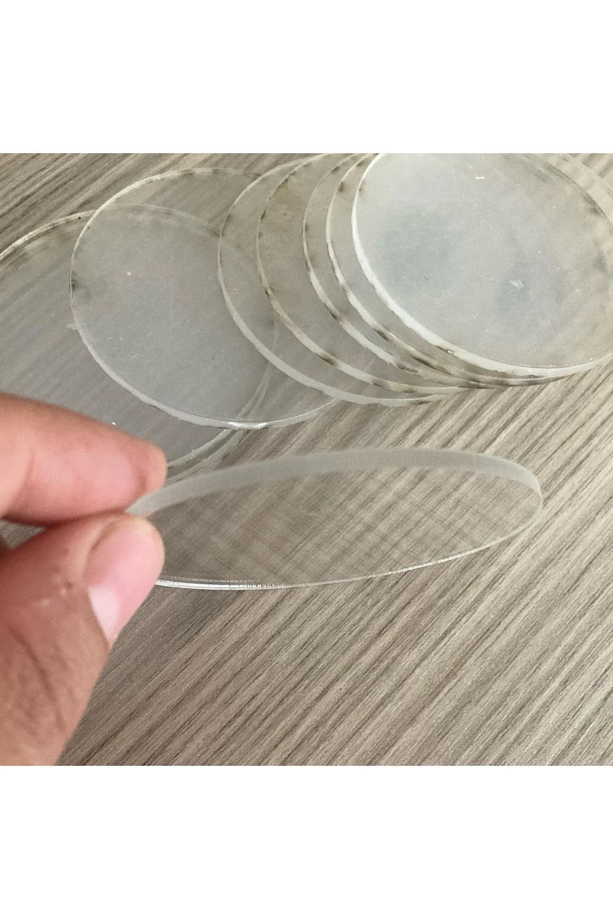 25 Adet Şeffaf Pleksi 7 Cm Nişan ,nikah Hediyelik Boş Şeffaf Pleksi Süslemeye Uygun - guluslazerkesim Görsel 3