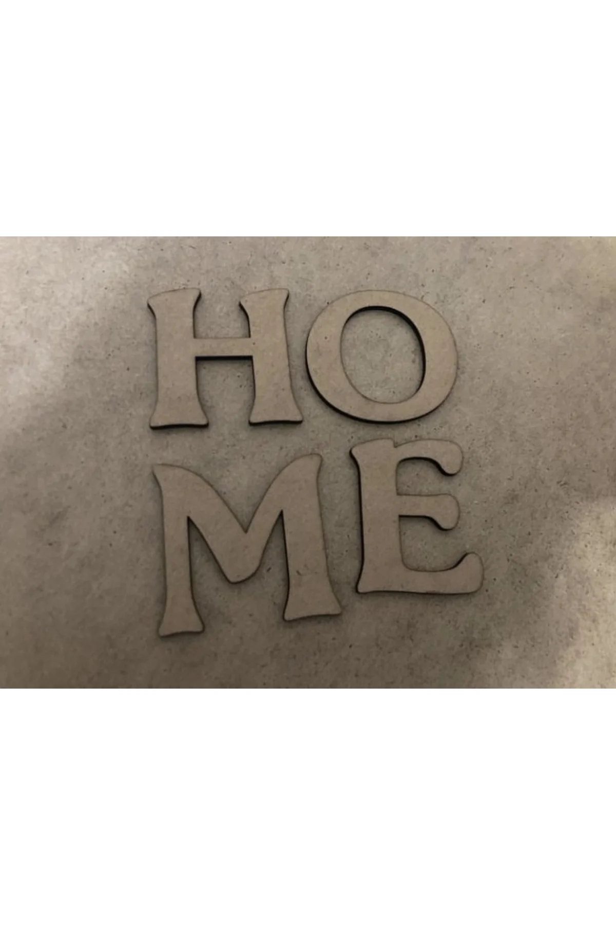 6 CM EBATLI HOME HARFLERİ HAM AHŞAP HER BİRİ 6 CM