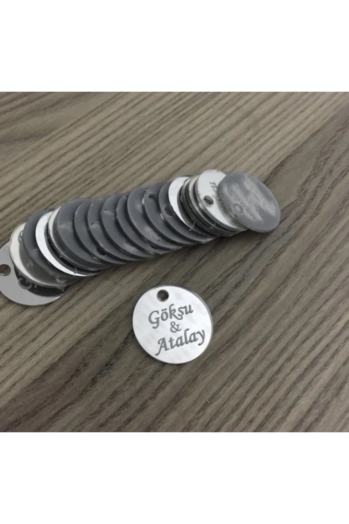 15 Adet 3cm Ebatlı Gümüş Delikli Yuvarlak Pleksi Süsleme Ürünü 3 Cm Yuvarlak Pleksi