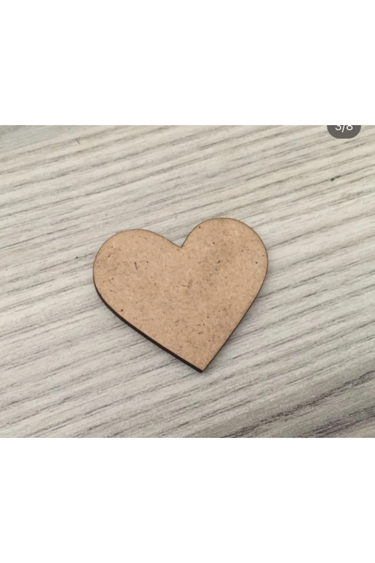 50 ADET 3 CM EBATLI HAM AHŞAP KESİM KALP YAZISIZDIR