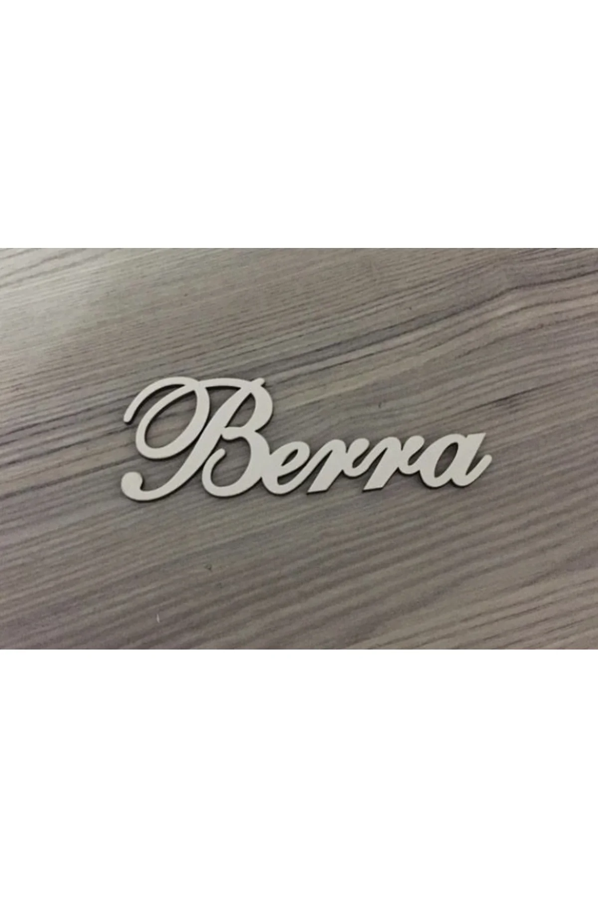 15x4 cm EBATLI 1 ADET KREM AHŞAP İSİM