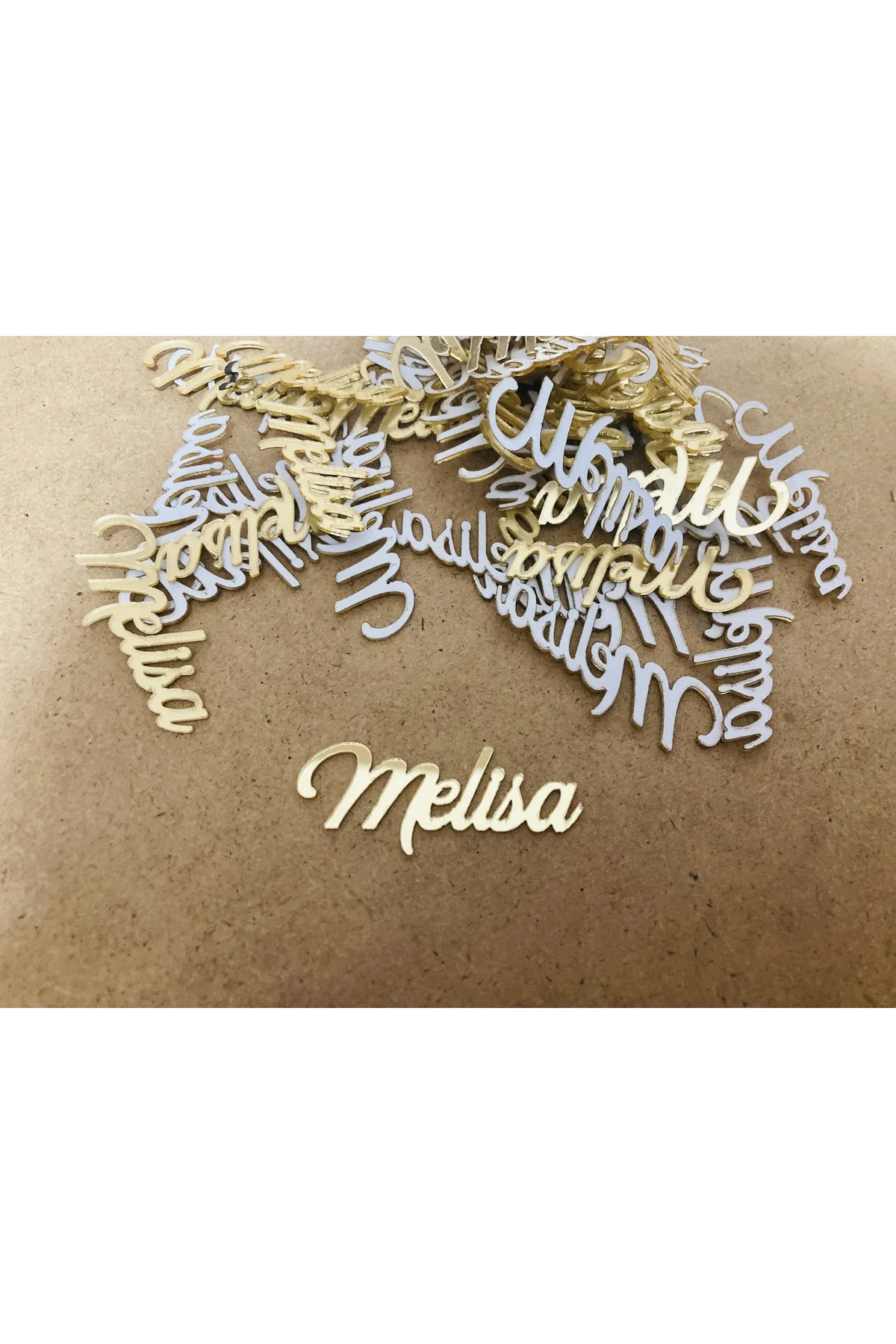 20 Adet 5x2 Cm Ebatlı Pleksi Arkası Bantlı Isim
