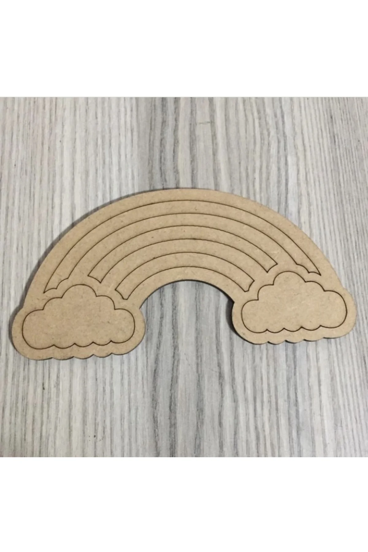 5 ADET 12 CM EBATLI HAM AHŞAP BOYANABİLİR GÖKKUŞAĞI
