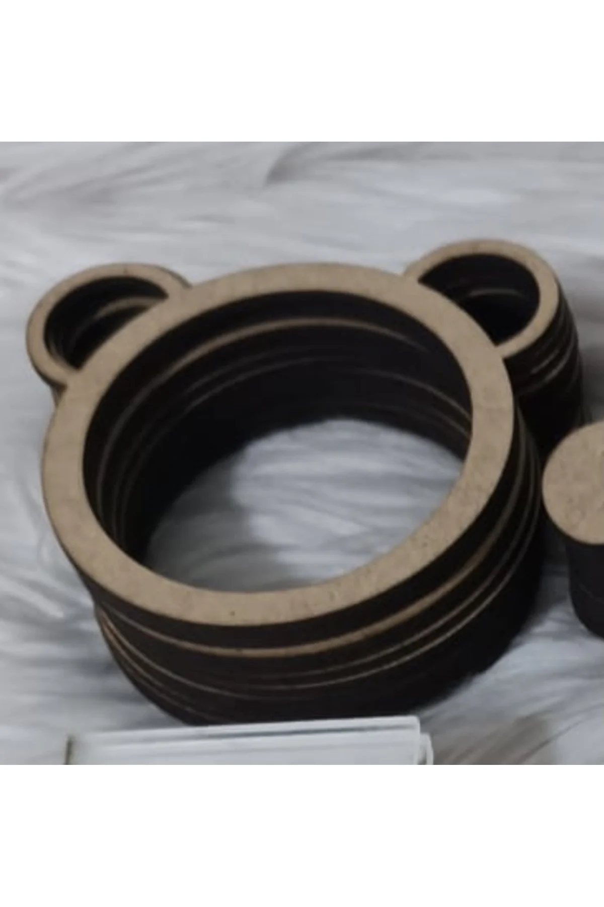 10 ADET HAM AHŞAP 10 CM PANDA DESENİ SÜSLEME ÜRÜNÜ