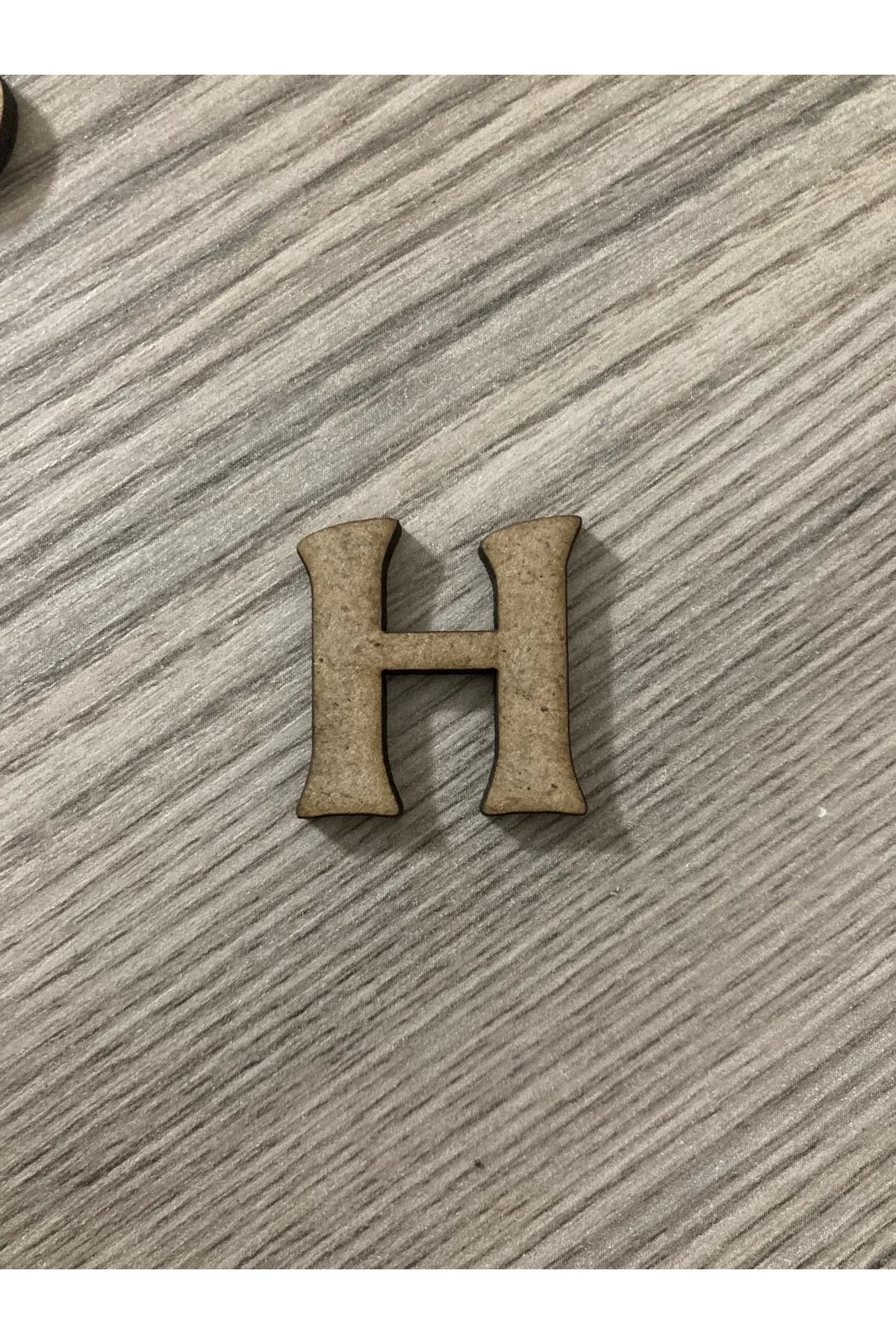 20 ADET 3 CM HAM AHŞAP H HARFİ HAM RENK H