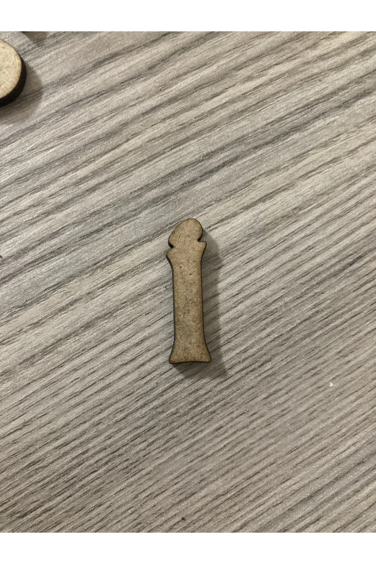20 ADET 3 CM HAM AHŞAP İ HARFİ HAM RENK İ