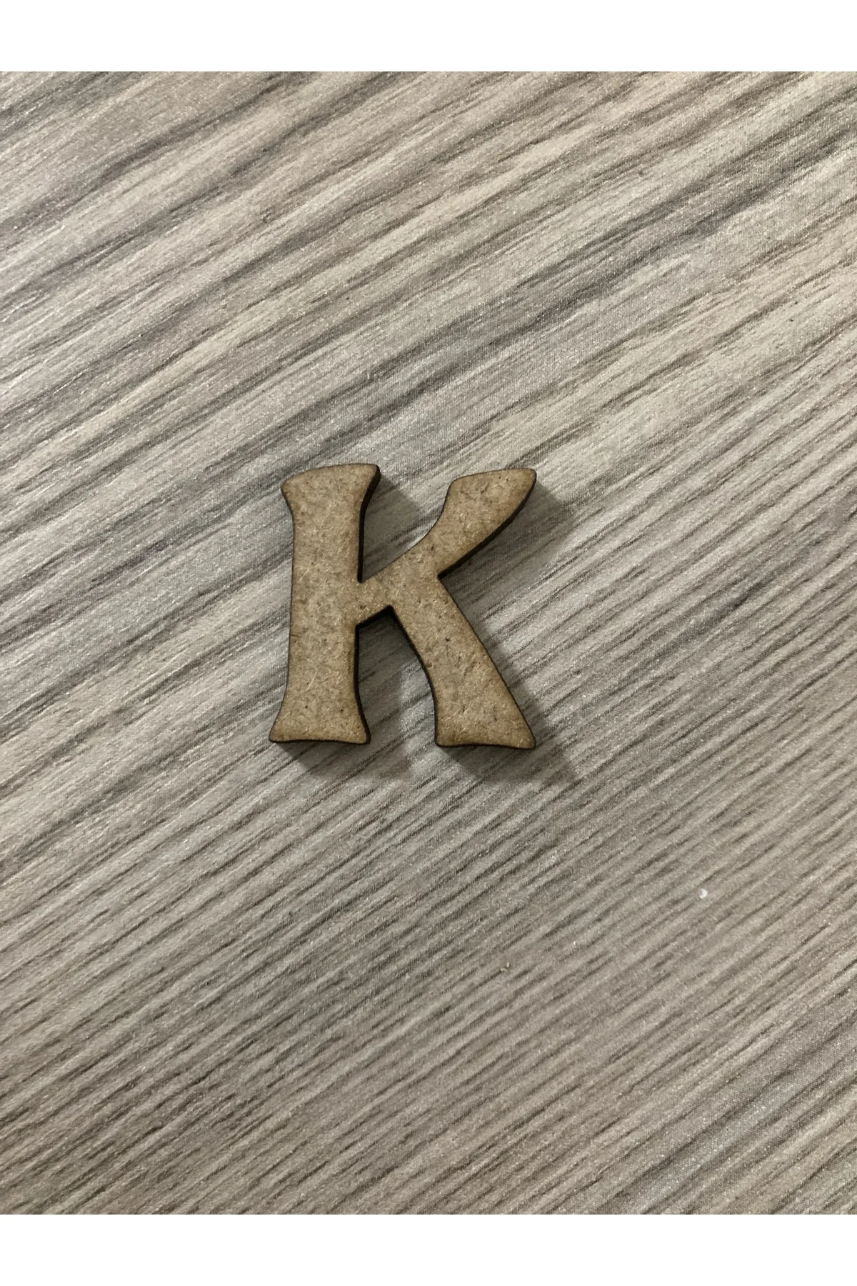 20 ADET 3 CM HAM AHŞAP K HARFİ HAM RENK K