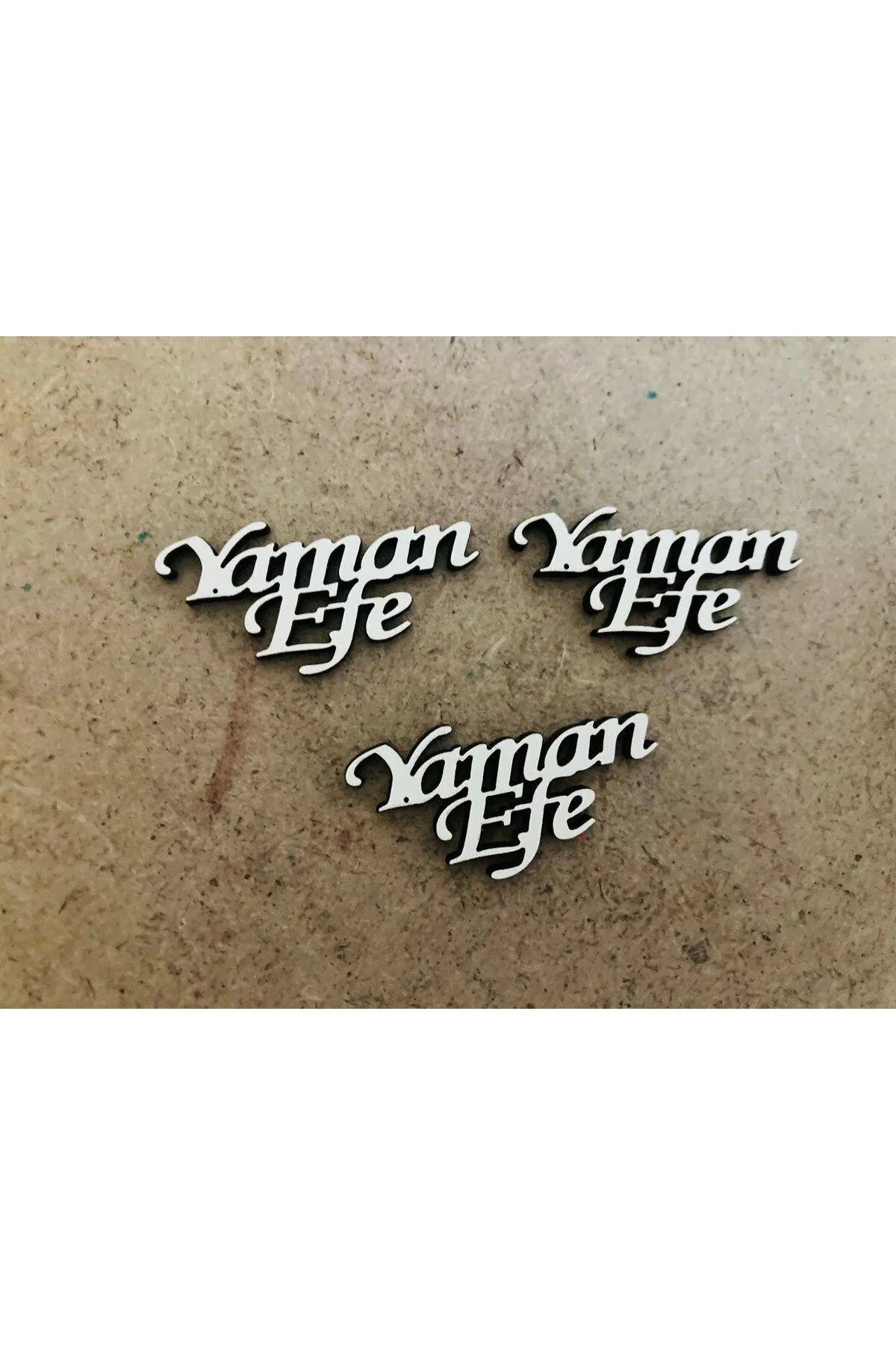 25 ADET KREM RENK AHŞAP 4x2 CM KÜÇÜK İSİM