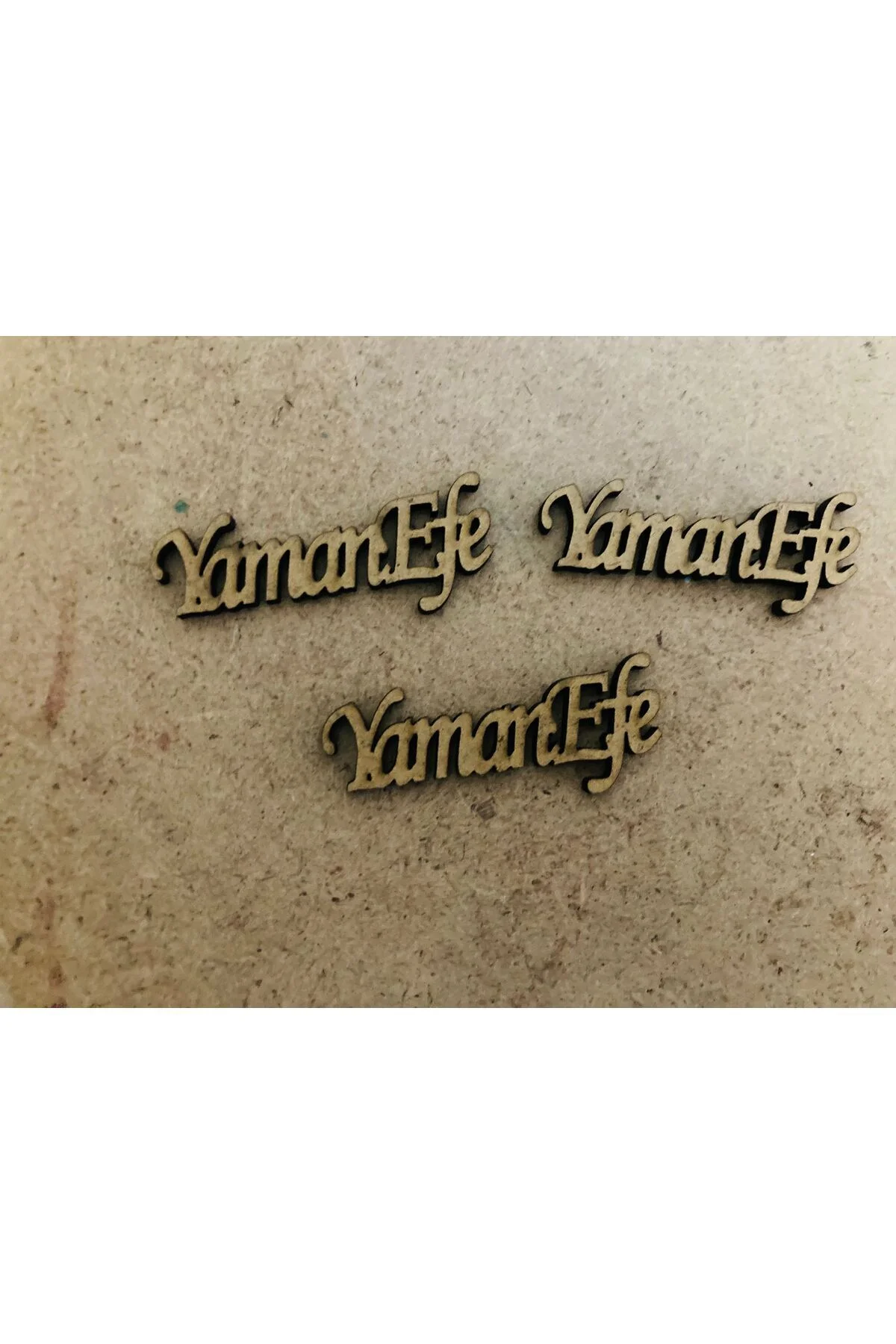 25 ADET HAM RENK AHŞAP 4x2 CM KÜÇÜK İSİM