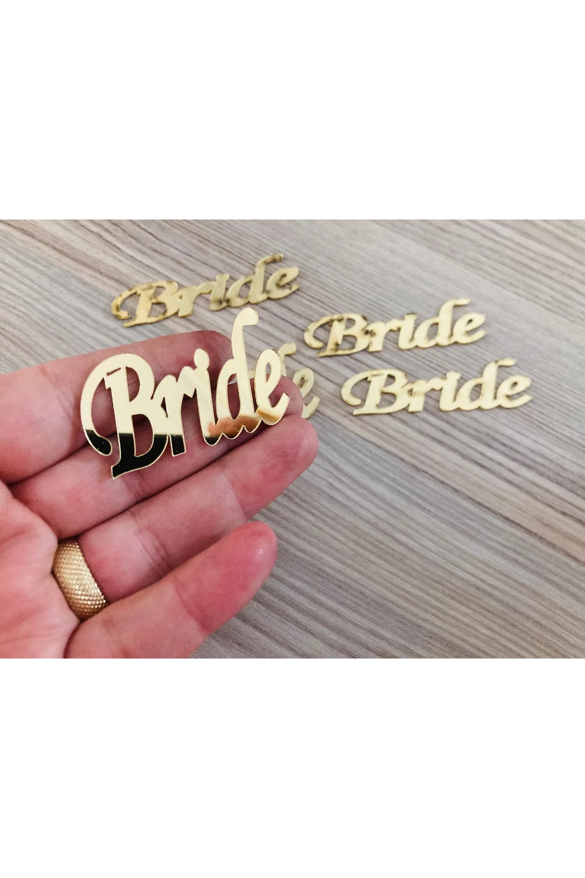 10 ADET 7x2 CM Pleksi Bride Yazısı Bride Pleksi Yazı