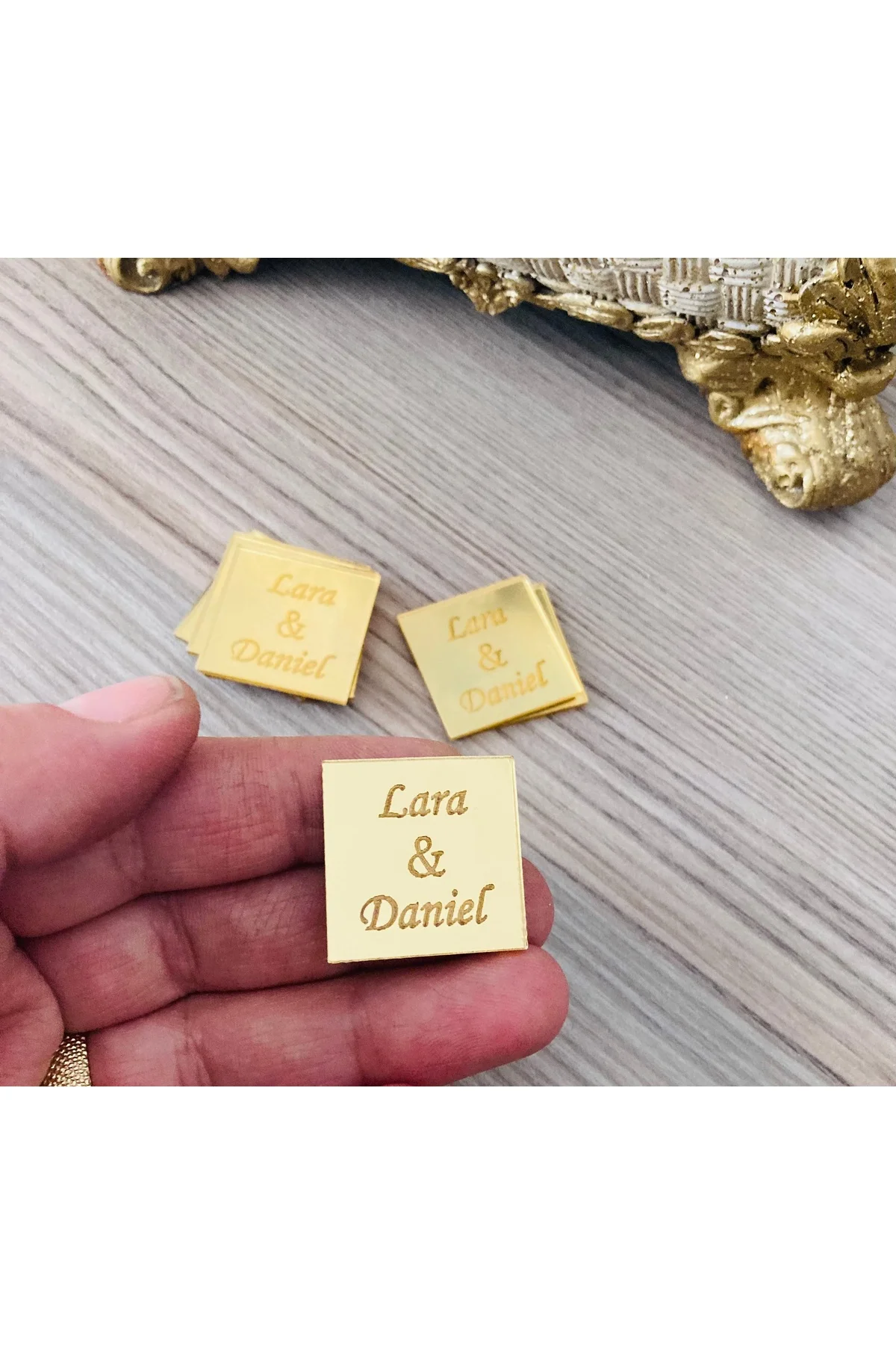 20 ADET 2x2 CM PLEKSI ETİKET PLEKSİ YAZI KARE PLEKSİ İSİM