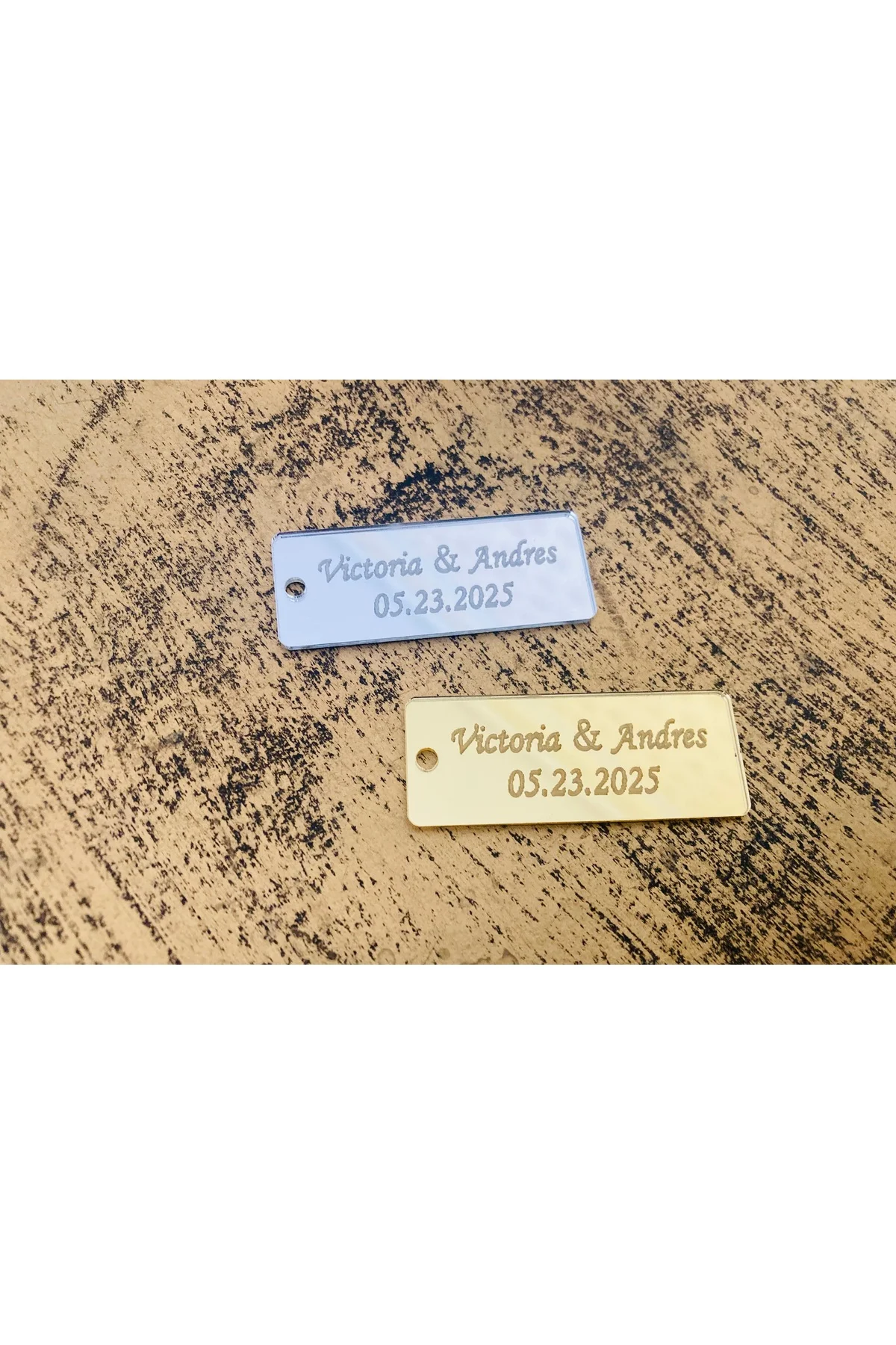 15 ADET PLEKSİ ETİKET 4x2 CM UCU DELİKLİ PLEKSİ KESİM SÜSLEME ÜRÜNÜ DİKDÖRGEN PLEKSİ