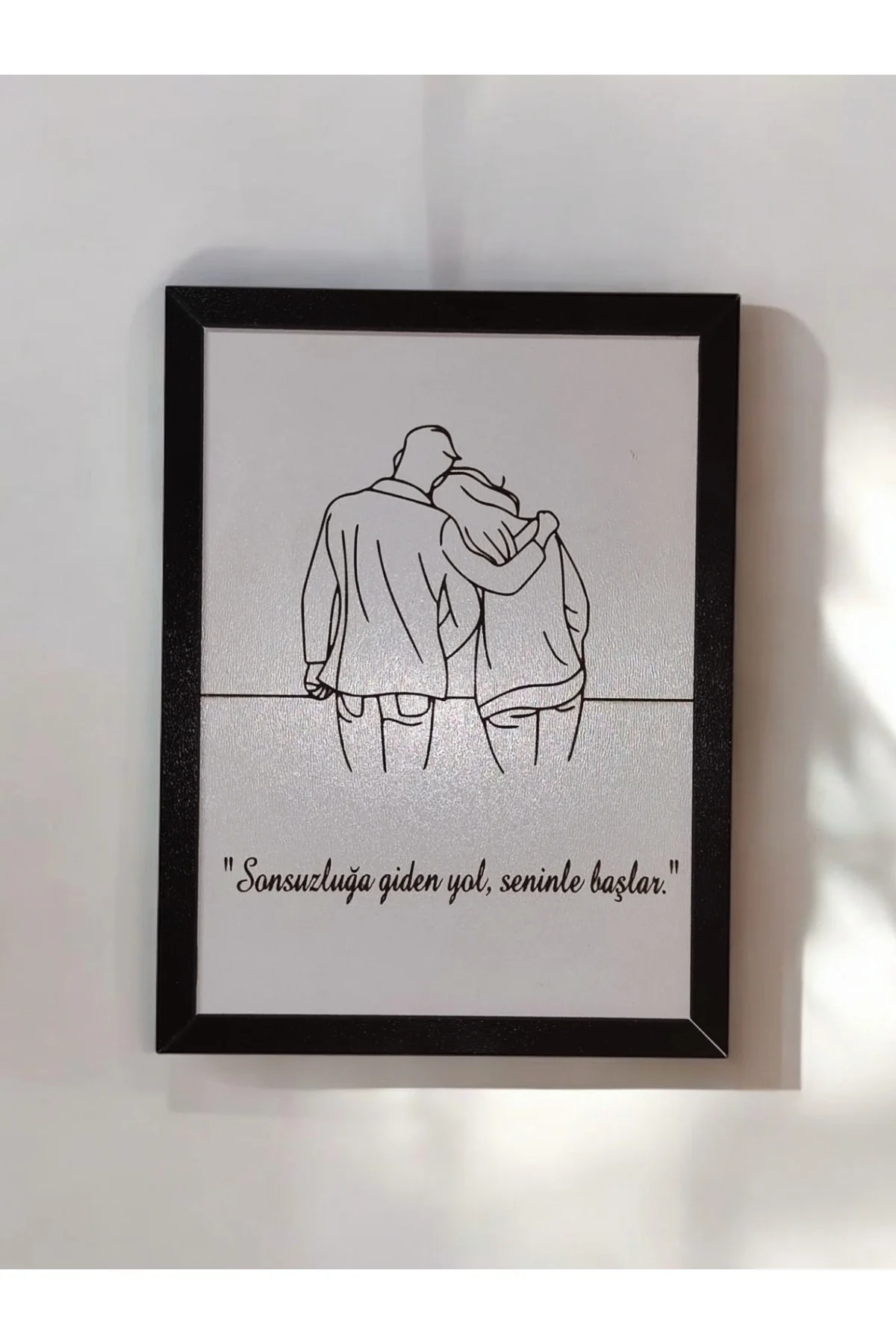 Kişiye Özel Ahşap Tablo – İsimli ve Sevgi Sözlü MDF Çerçeveli Dekoratif Duvar Tablosu (20x15 cm) - Fikart Görsel 2