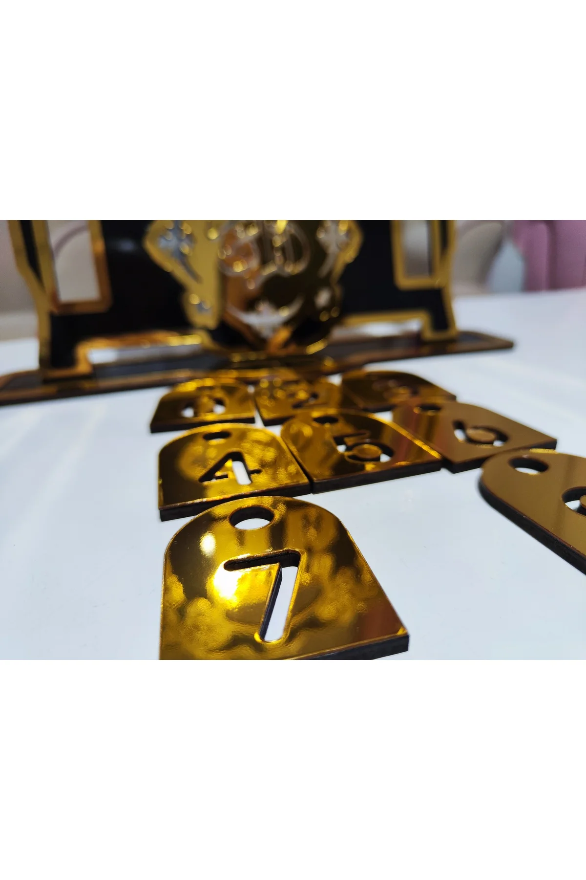 Motifli gold pleksi Ramazan Takvimi - Fikart Görsel 5