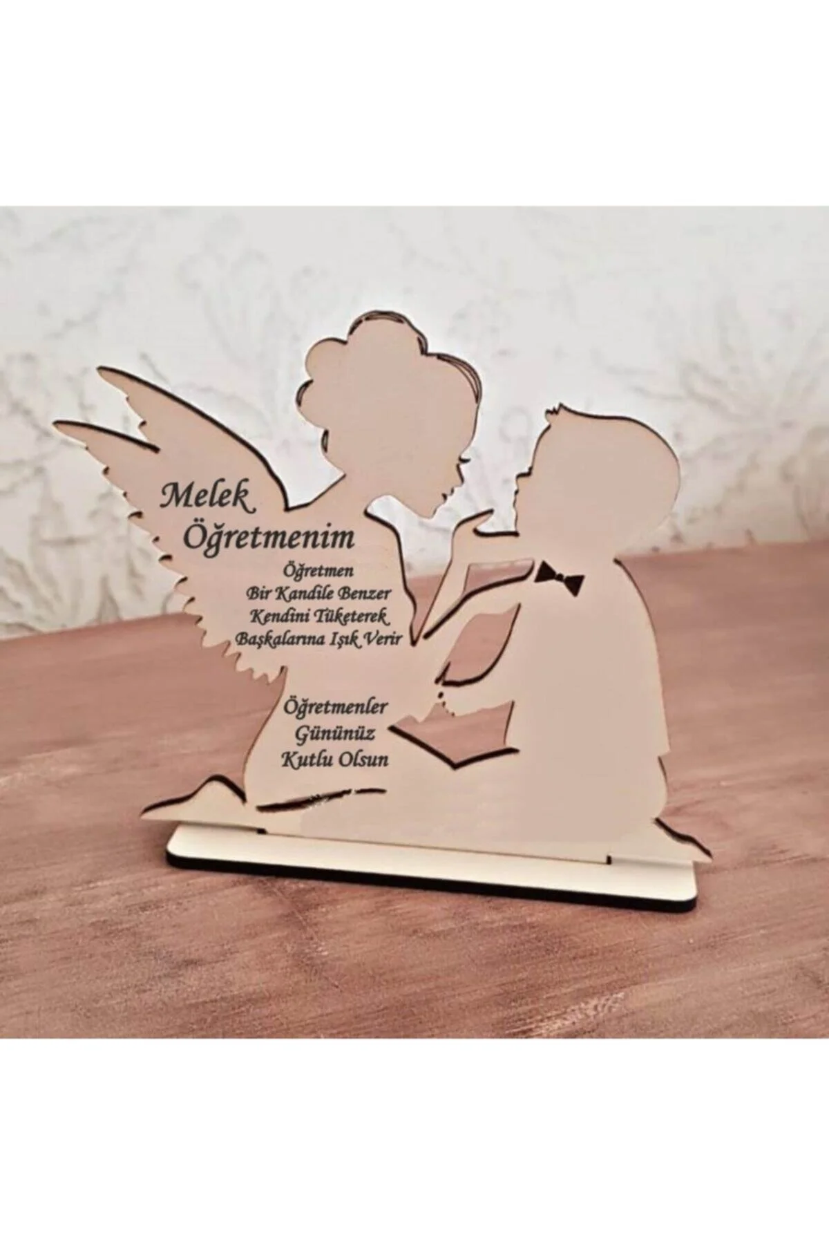 Melek Öğretmenim Hediye Plaket Erkek Çocuk