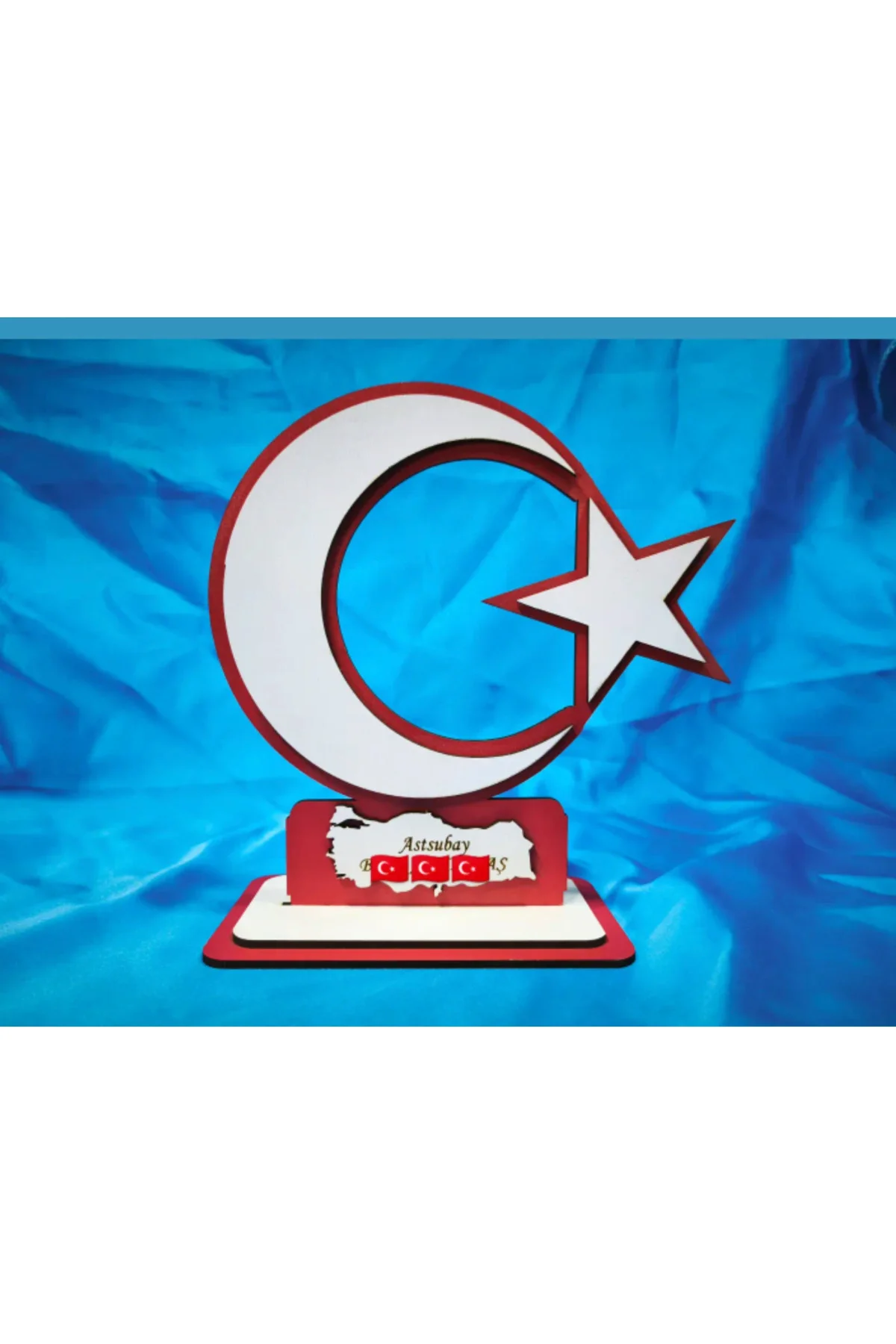 Türk Bayraklı Masaüstü Plaket Isme Özel Kişiselleştirilebilir Isimlik Ve Öğretmenler Günü Hediyesi - Fikart Görsel 2