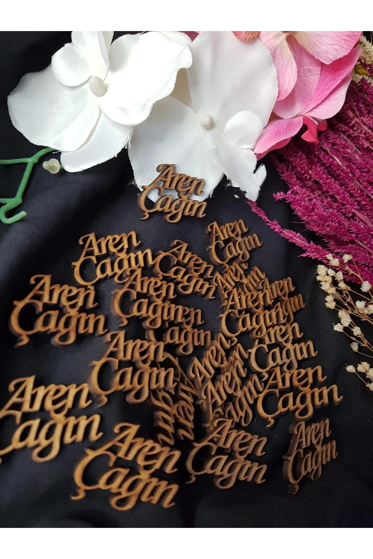 Ahşap Yazı Etiket Isim 4 Cm 25 Adet - VİP19 ATÖLYE Görsel 2