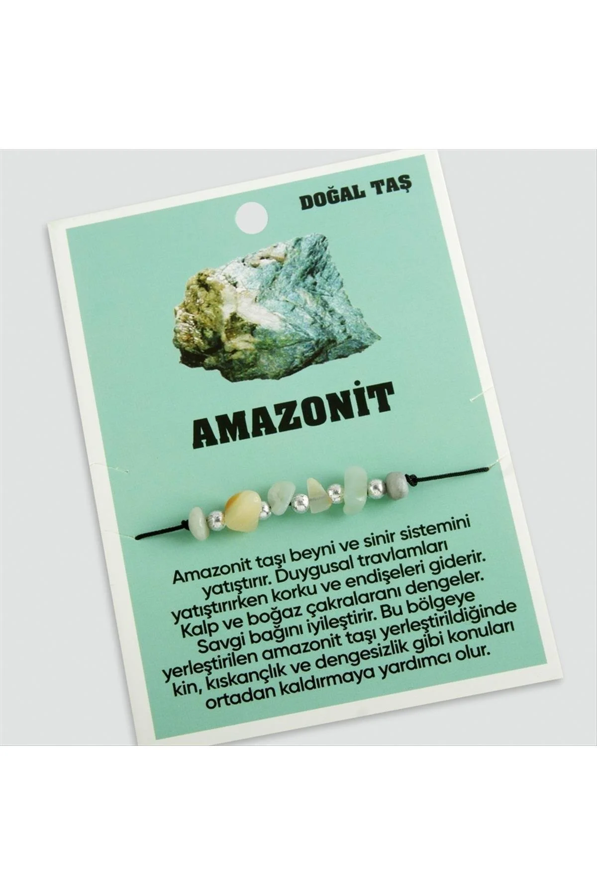 Amazonit Doğaltaşlı İp Bileklik