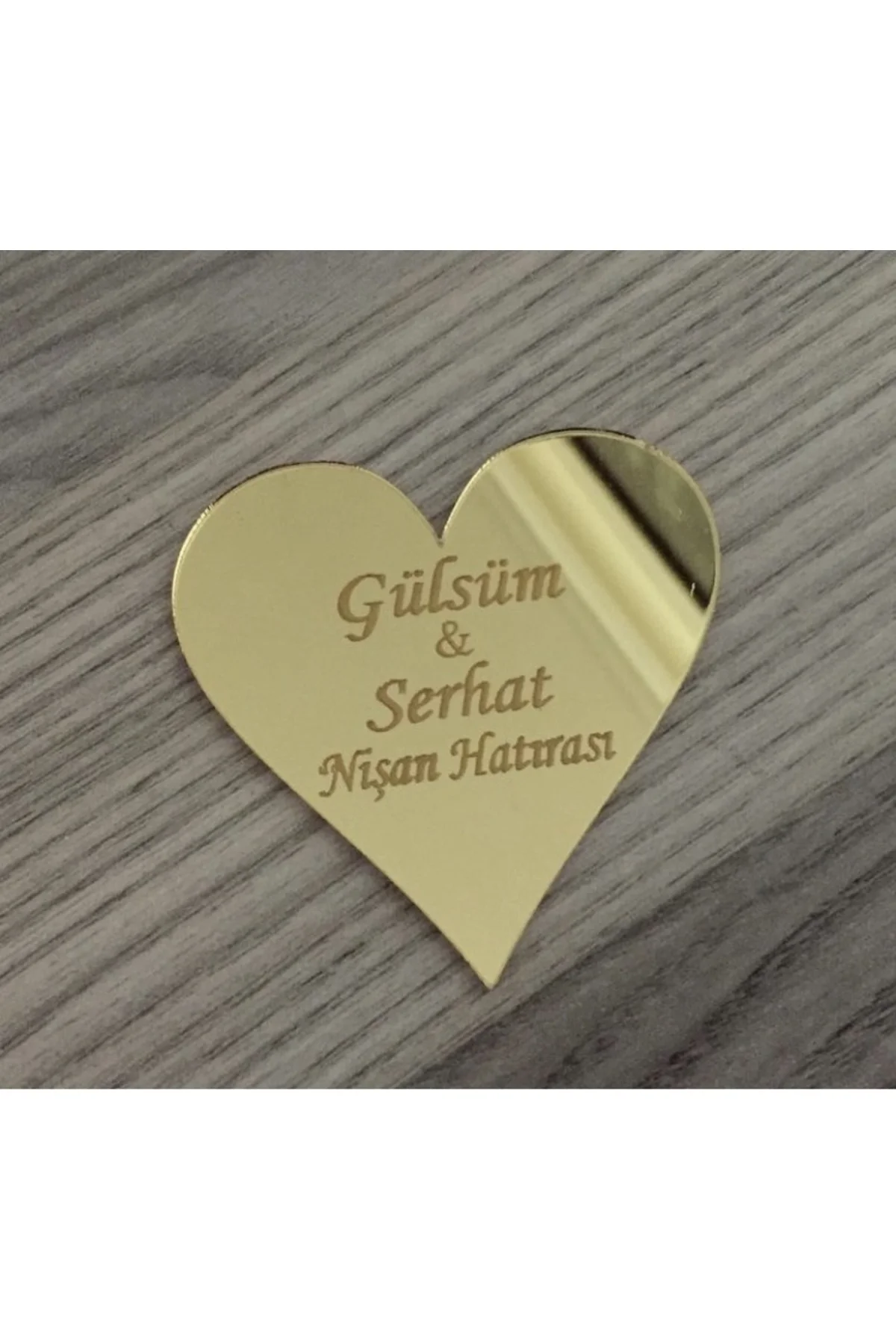 25 Adet 6 cm Pleksi Kalp Süs ve Mıknatıs Yoktur