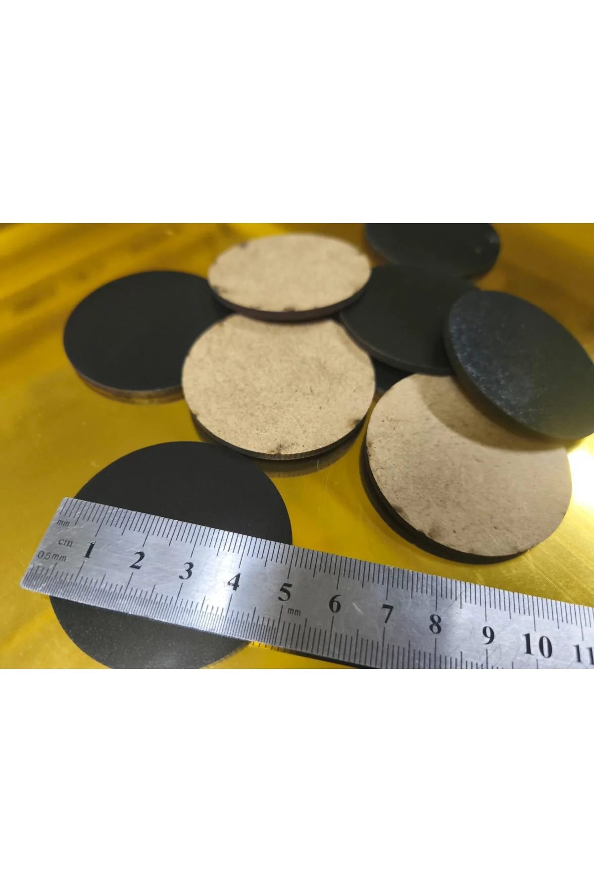5 cm (2 inch) Siyah Yuvarlak MDF - Mini Supla ve DIY Hobi Malzemesi 25 Adet - Seyyar Atölye Görsel 2