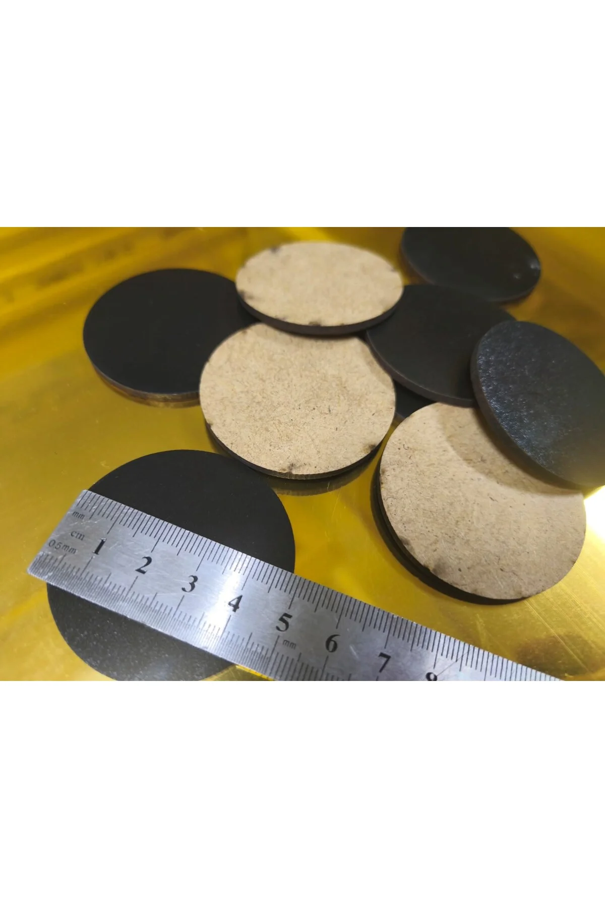 5 cm (2 inch) Siyah Yuvarlak MDF - Mini Supla ve DIY Hobi Malzemesi 25 Adet