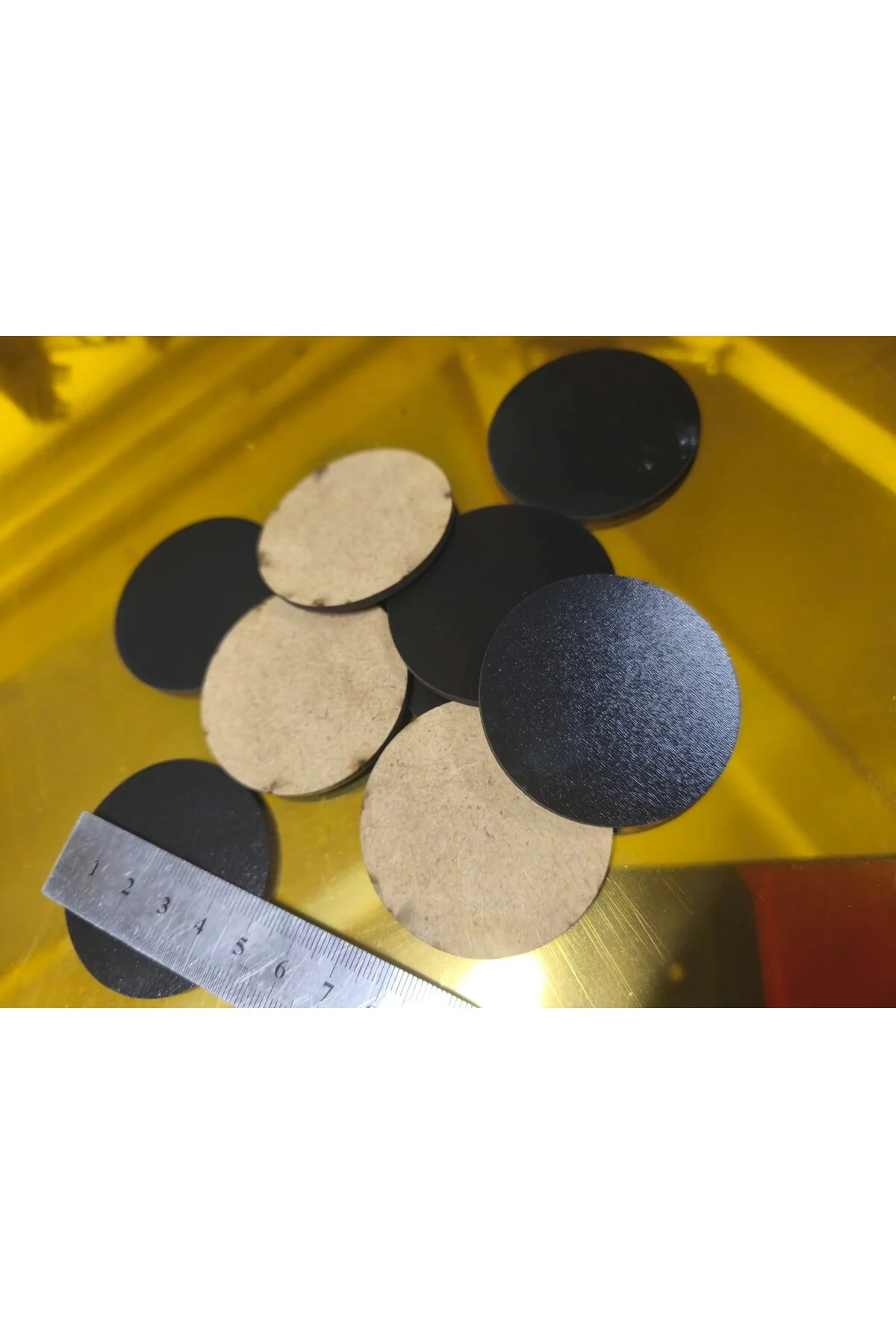5 cm (2 inch) Siyah Yuvarlak MDF - Mini Supla ve DIY Hobi Malzemesi 25 Adet - Seyyar Atölye Görsel 3