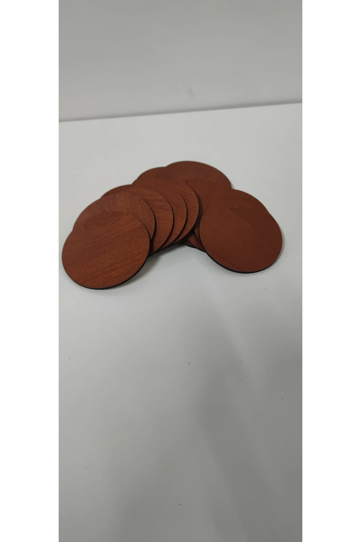 12 Adet 7 Cm Kiraz renk Supla MDF tabla - Fikart Görsel 2