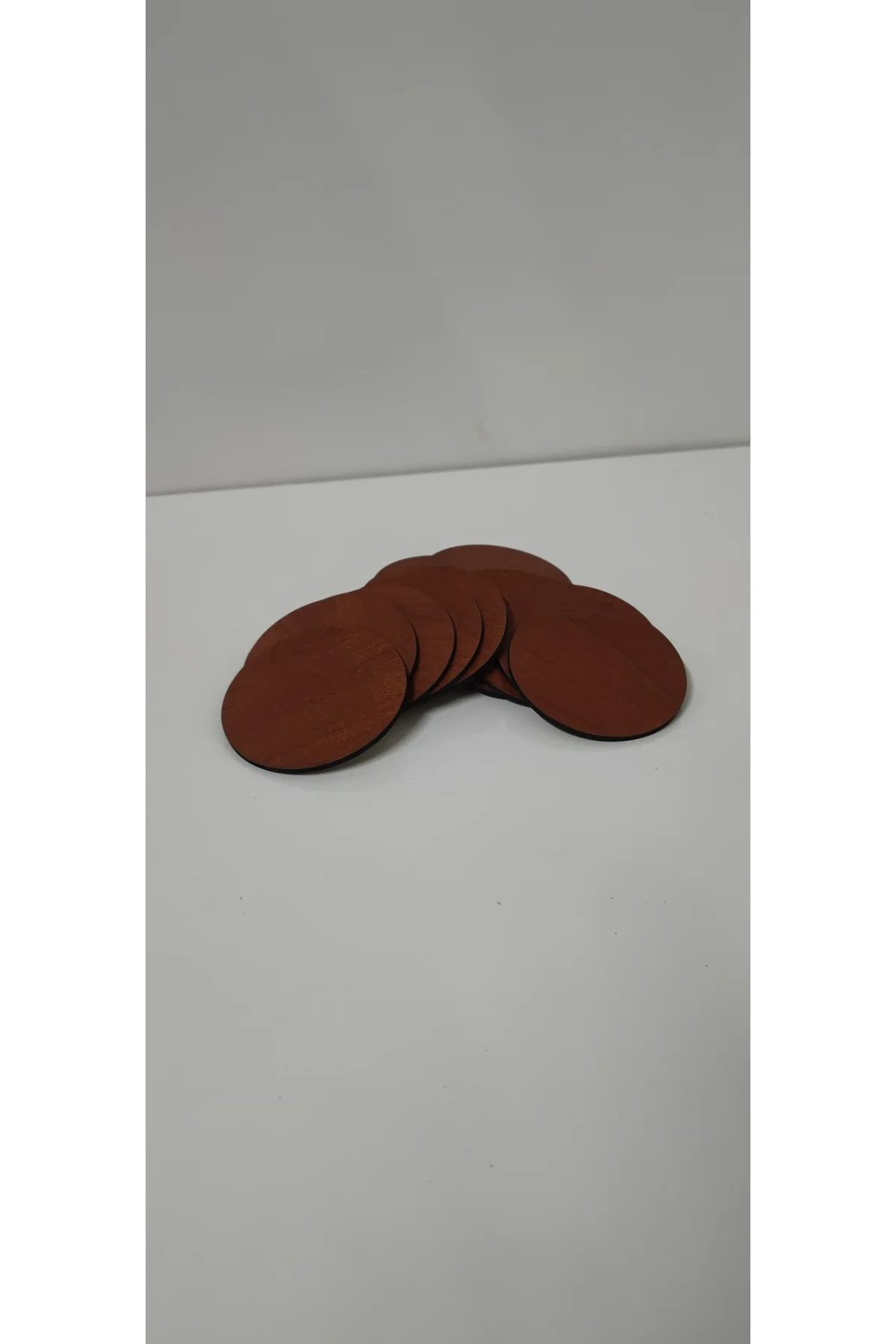 12 Adet 7 Cm Kiraz renk Supla MDF tabla