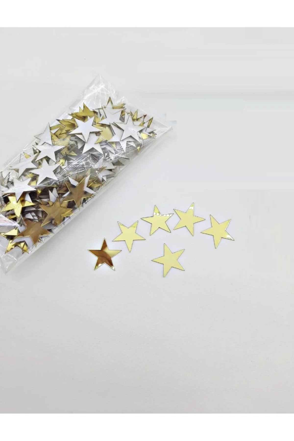 Dekoraktif Yapışkanlı Aynalı Pleksi Yıldız 3x3cm - 100 Adet