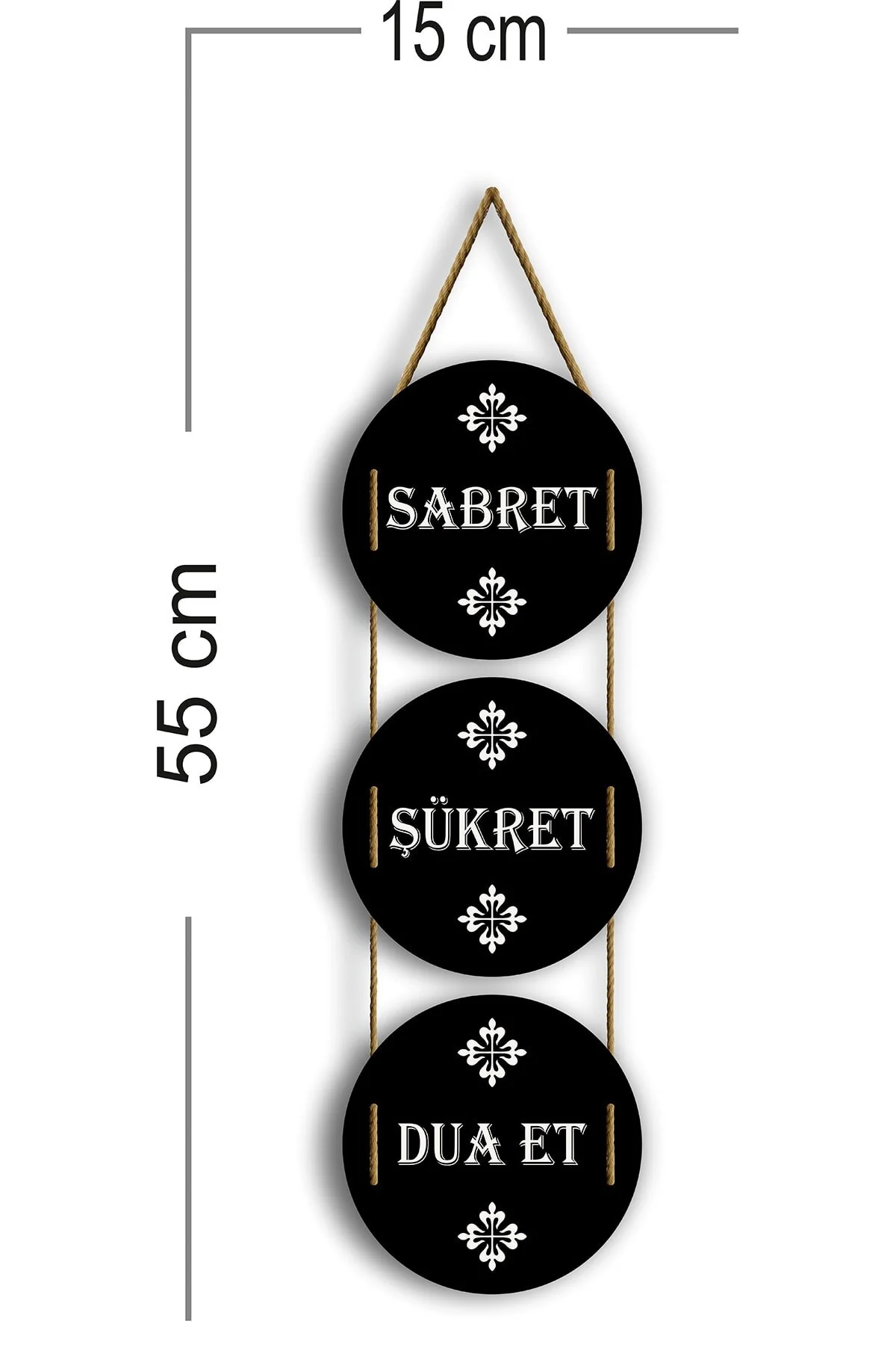 Sabret Şükret Dua Et Tablo, Hediyelik Tablo, Dekoratif Ev Hediyesi - SaltanArt Görsel 2
