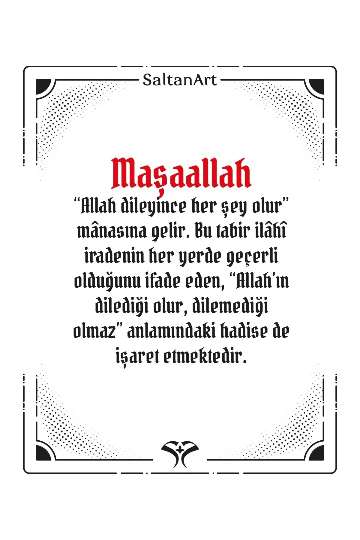 Ahşap Tablo Maşallah Yazılı Tablo 16*12 Cm - SaltanArt Görsel 4