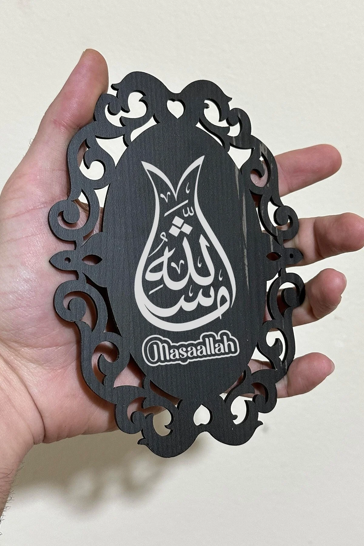 Ahşap Tablo Maşallah Yazılı Tablo 16*12 Cm - SaltanArt Görsel 3