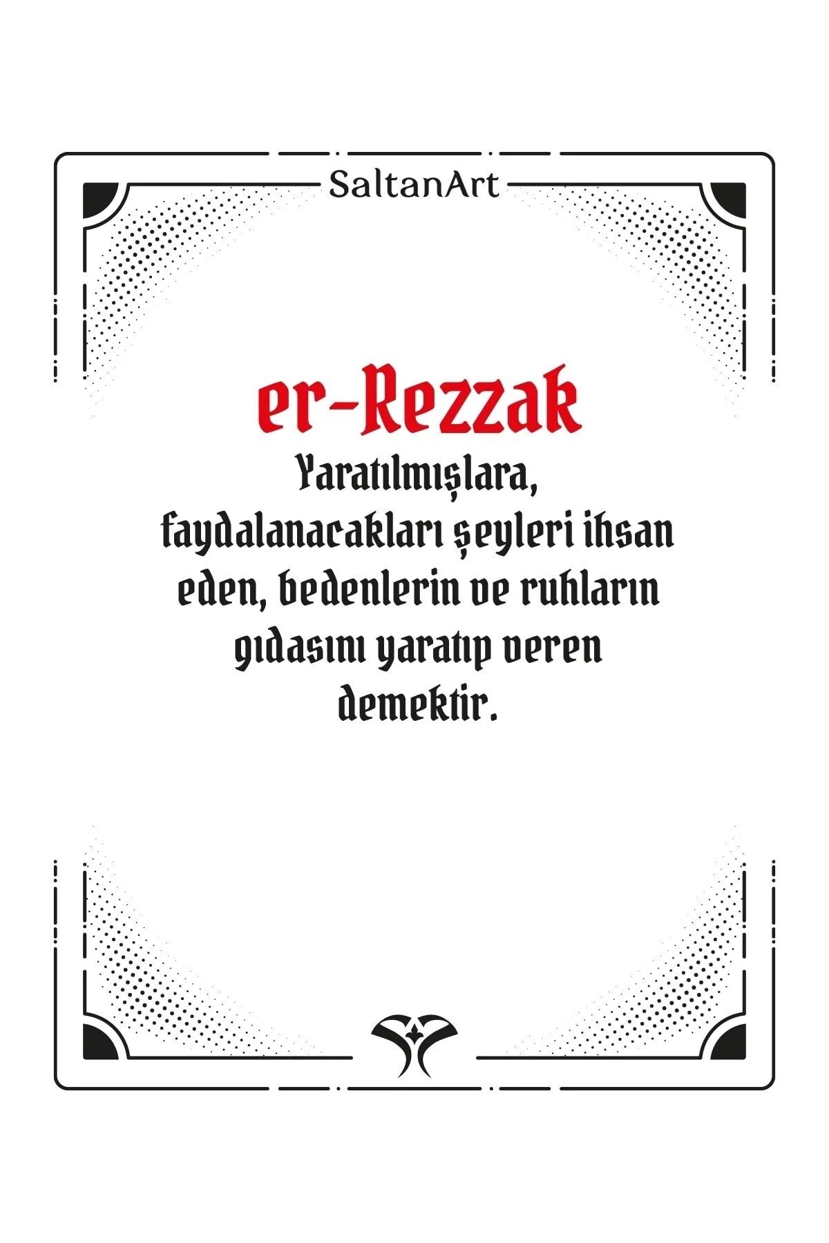 Ahşap Tablo Ya Rezzak Ismi Şerifi 16*12 Cm - SaltanArt Görsel 4