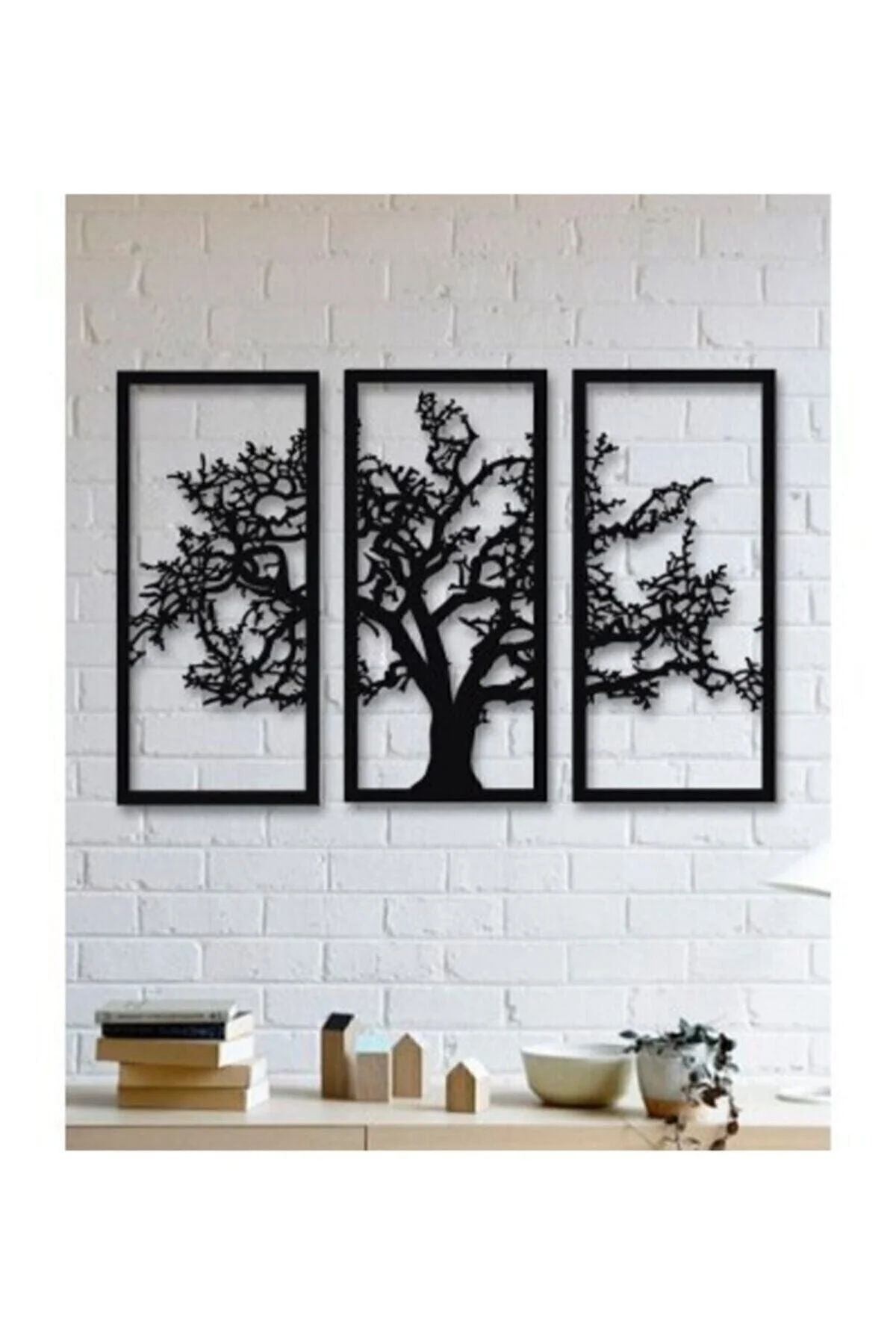 3'lü Çınar Lazer Kesim Mdf Tablo