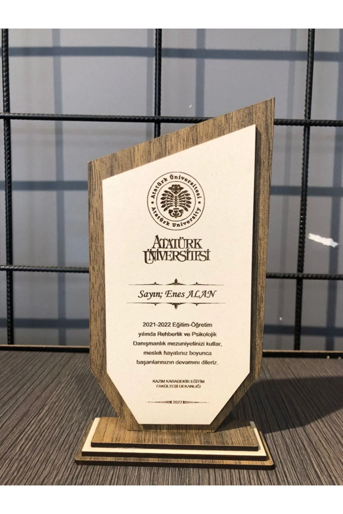 Kişiye Özel Ahşap Plaket Öğretmenler Günü Hediyesi