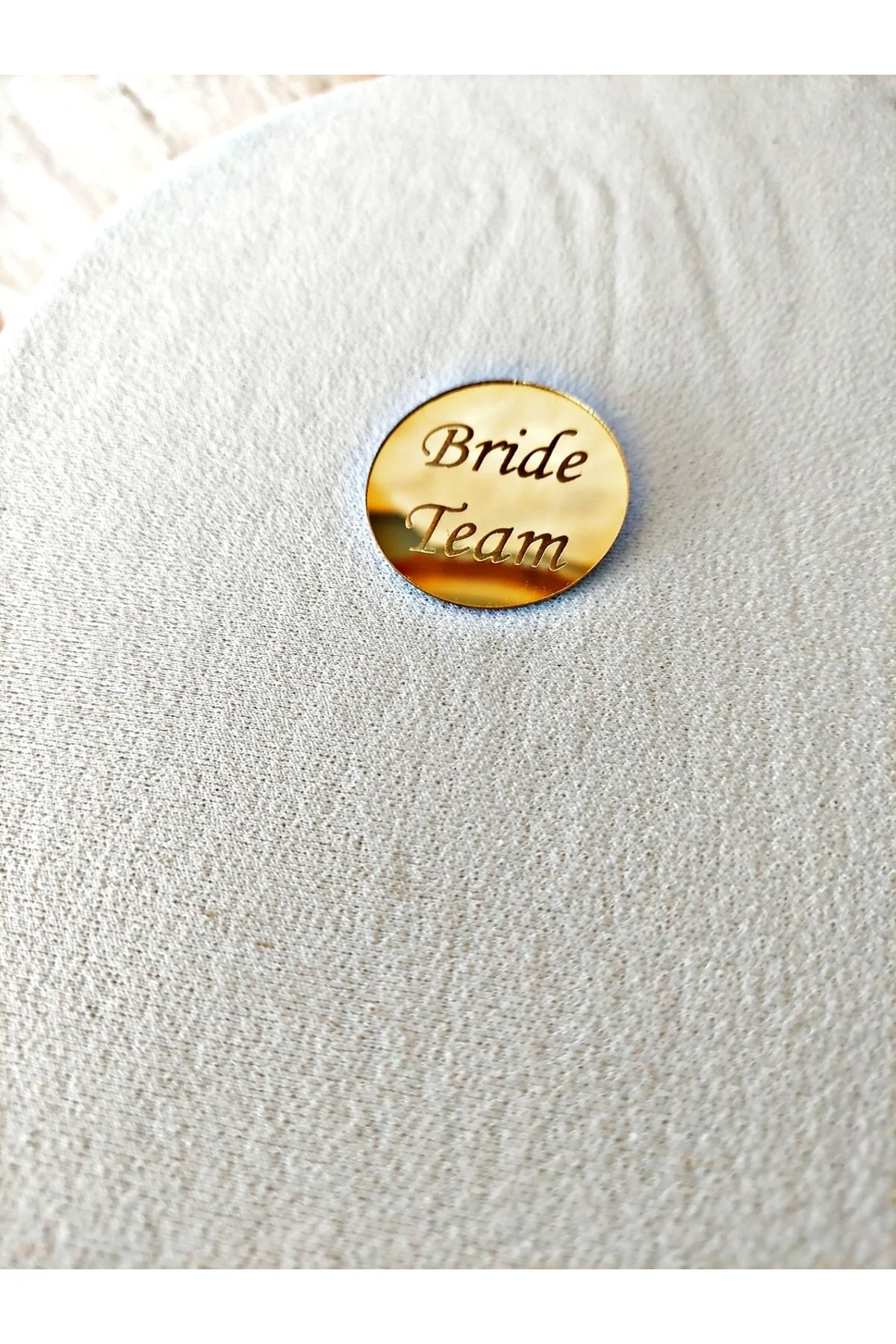 15 Adet Aynalı Gold Pleksi Bride Team Yazısı