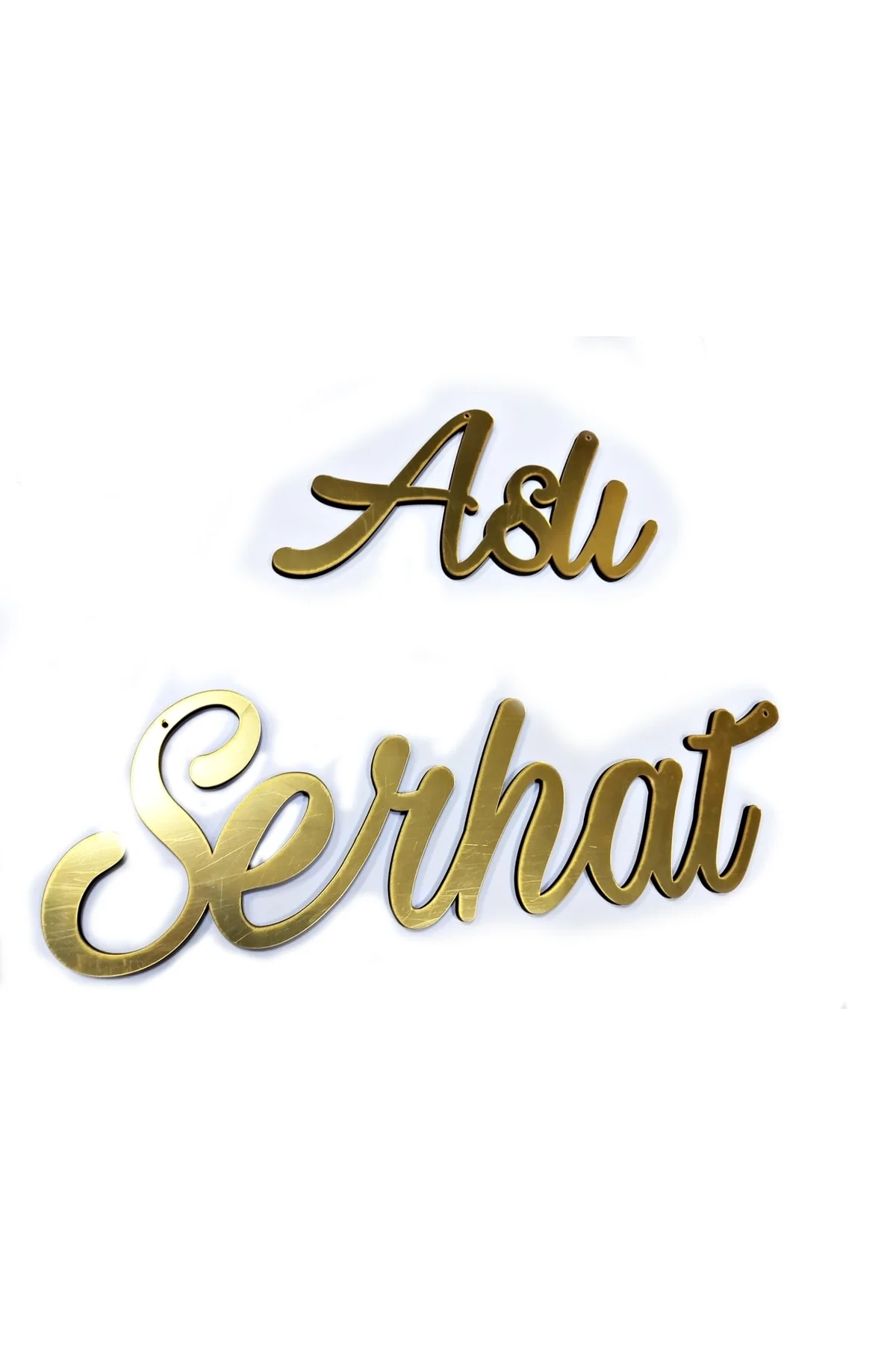Kişiye Özel Gold Pleksi Nişan Isimliği