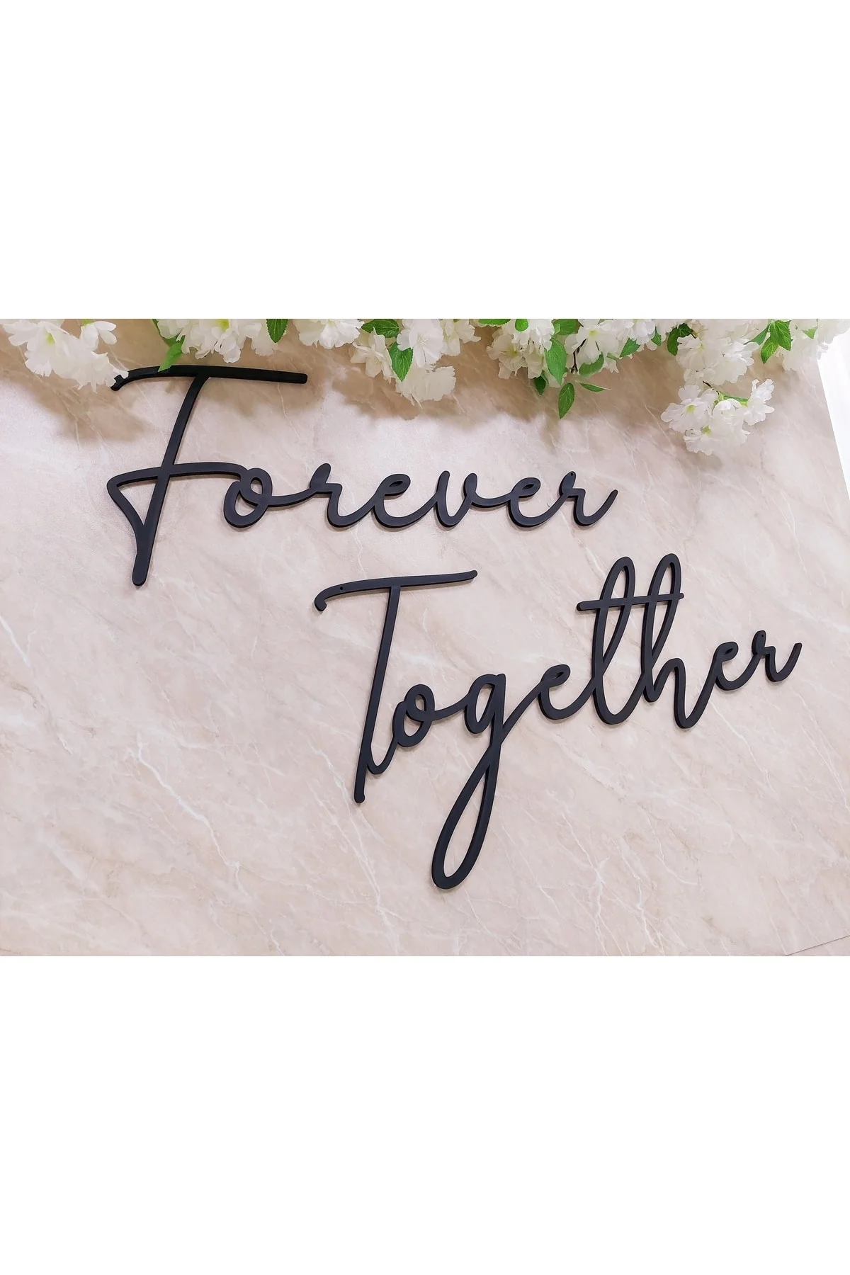 Siyah Ahşap Mdf Forever Together Yazısı | Tag Isimliği - Seyyar Atölye Görsel 2