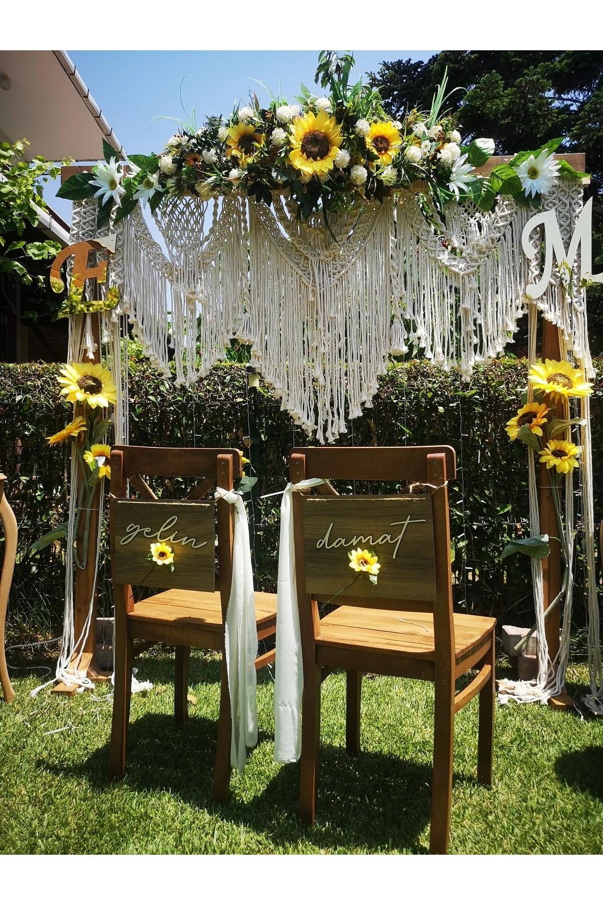 Düğün Nişan Sandalye Arkası Ahşap Gelin Damat Yazısı - Seyyar Atölye Görsel 5
